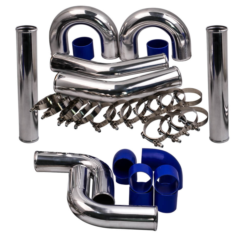 3" INCH 76mm Aluminum Universal Intercooler Turbo Piping pipe Kit
