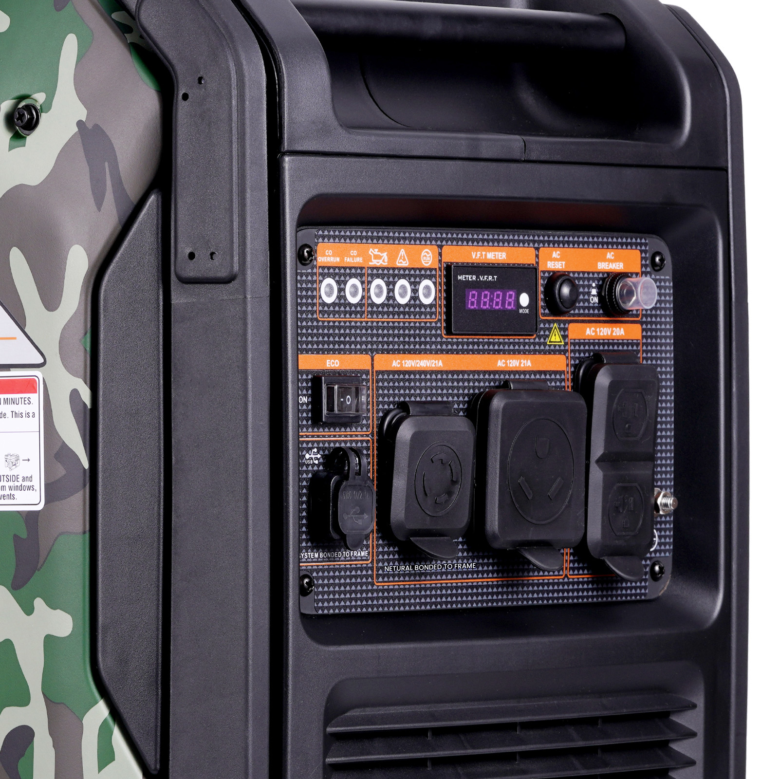 Inverter Generator Portable 5500 W Gas Powered Quiet Compact Generator 4 Stroke