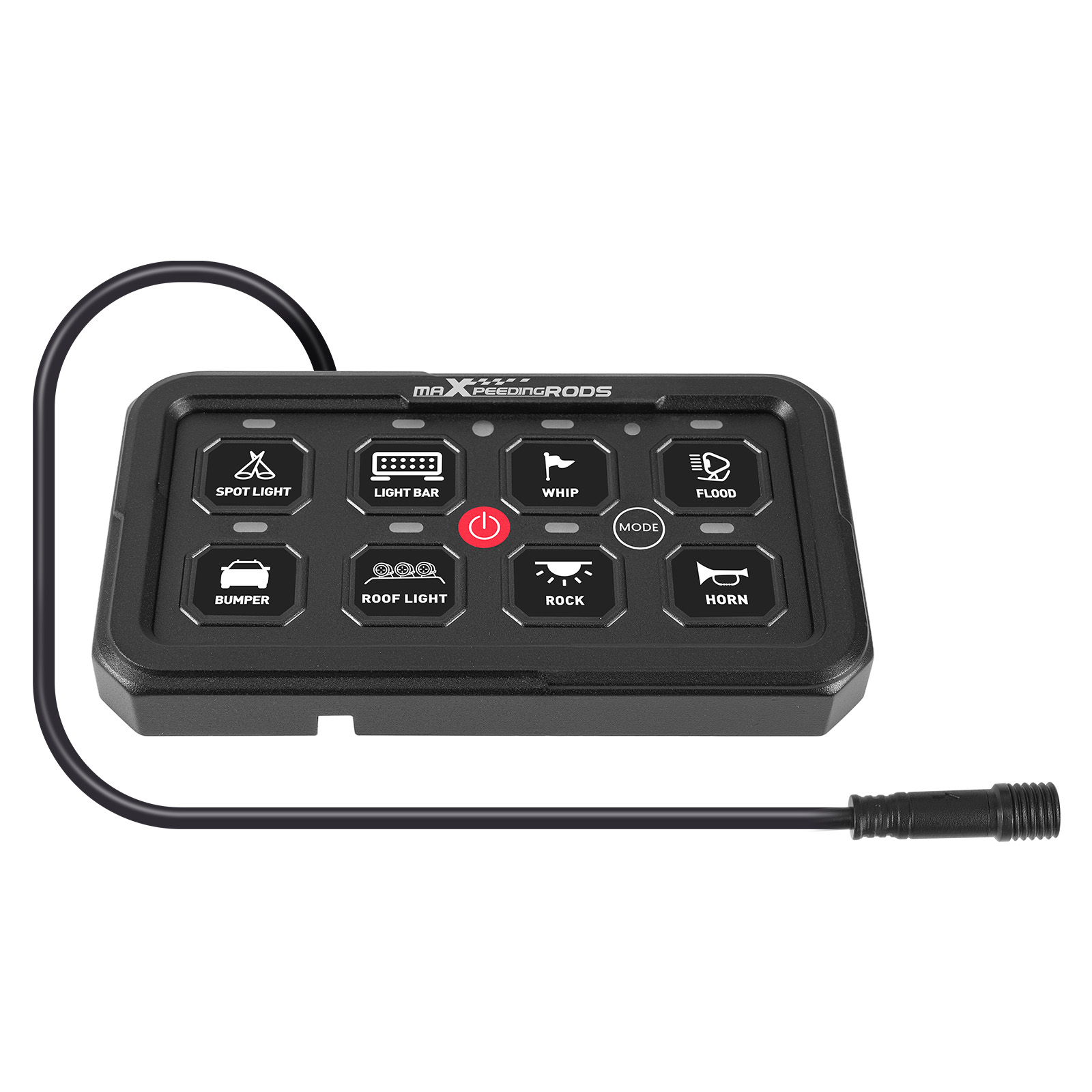 8 Gang LED Switch Panel For Universal Truck SUV Boat Touch Control 4 Modes 60A