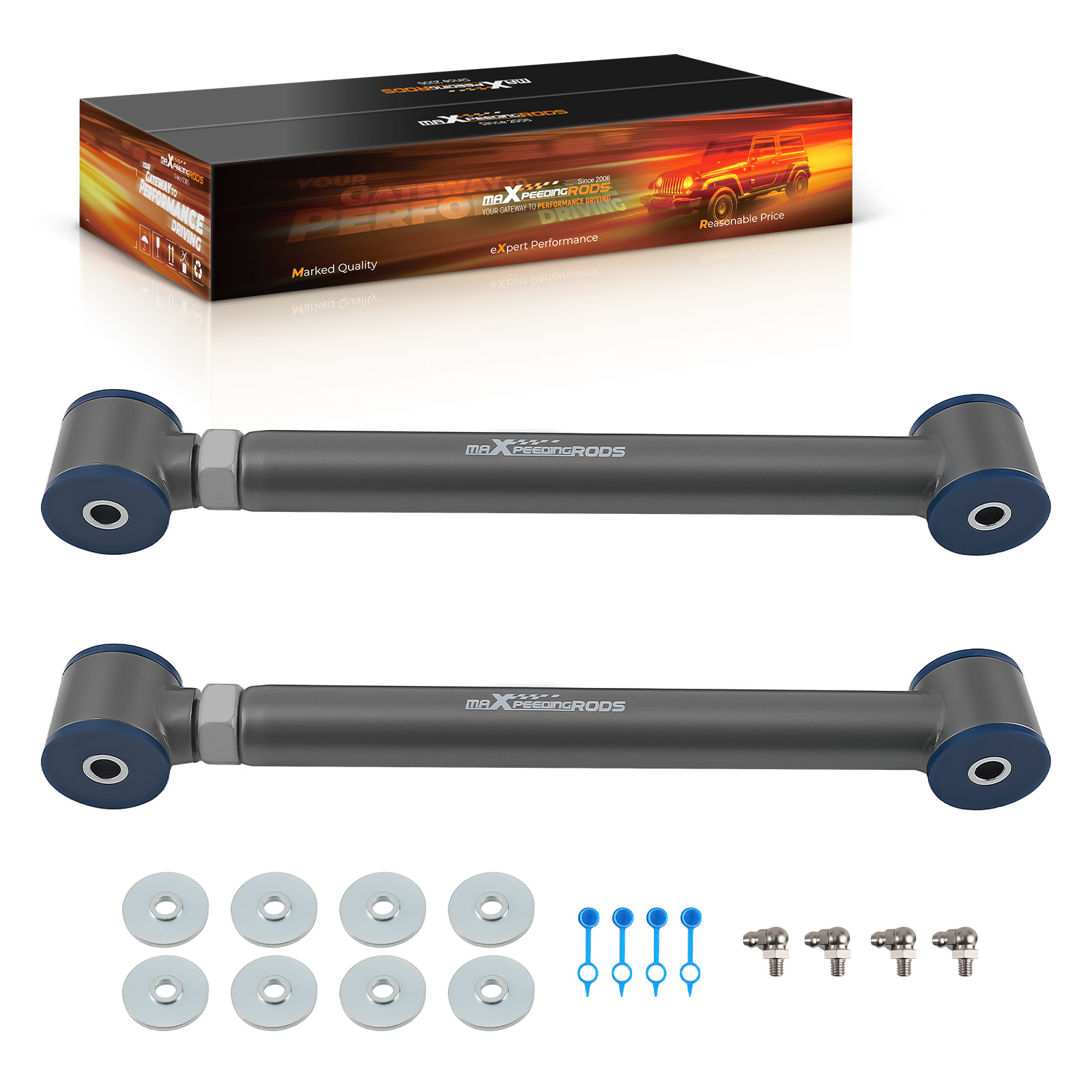 2x Rear Lower Adjustable Control Arm For Grand Cherokee WJ 1999-2004 2000 2001