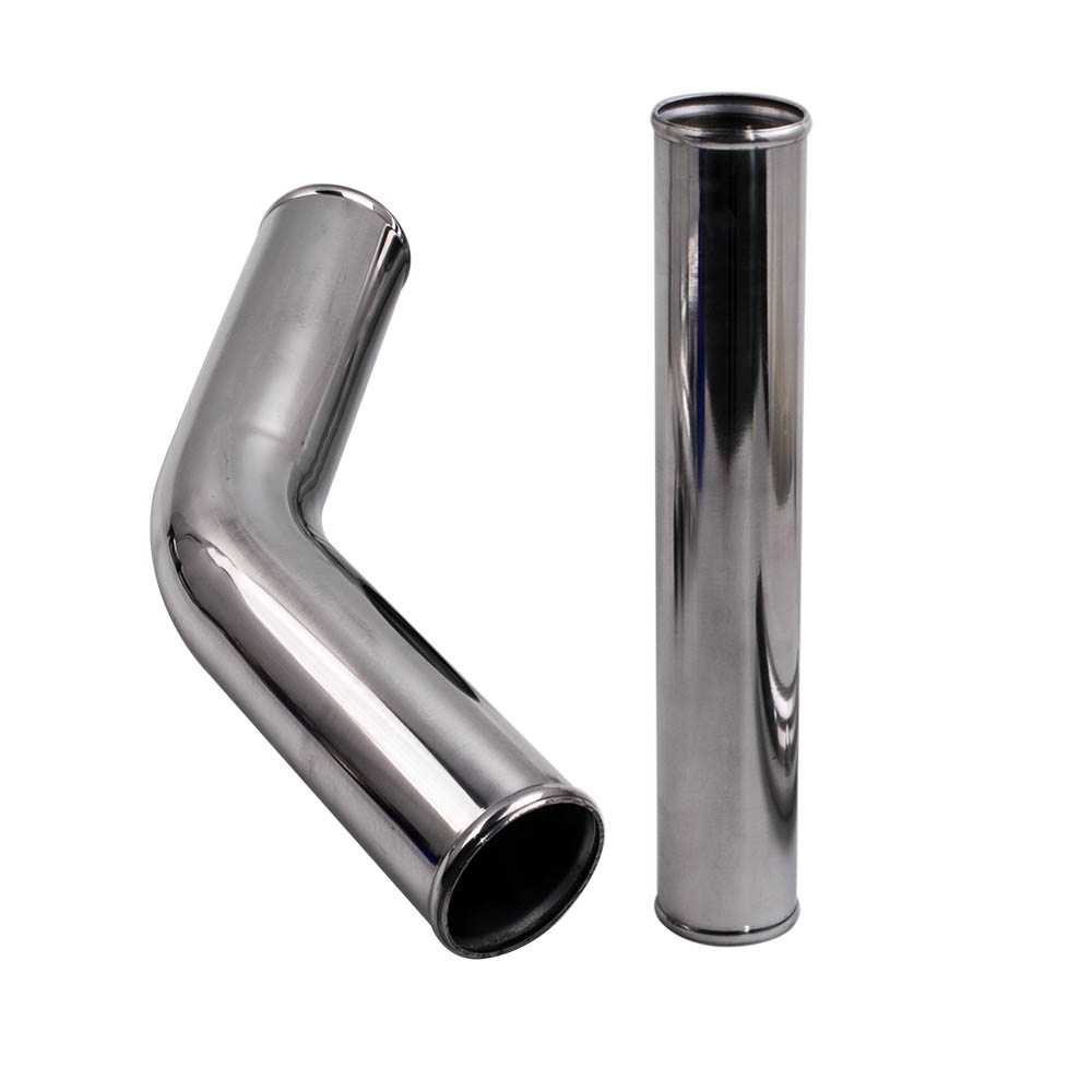 3" 76 mm Aluminum Universal Intercooler Turbo Piping pipe & BLK hose