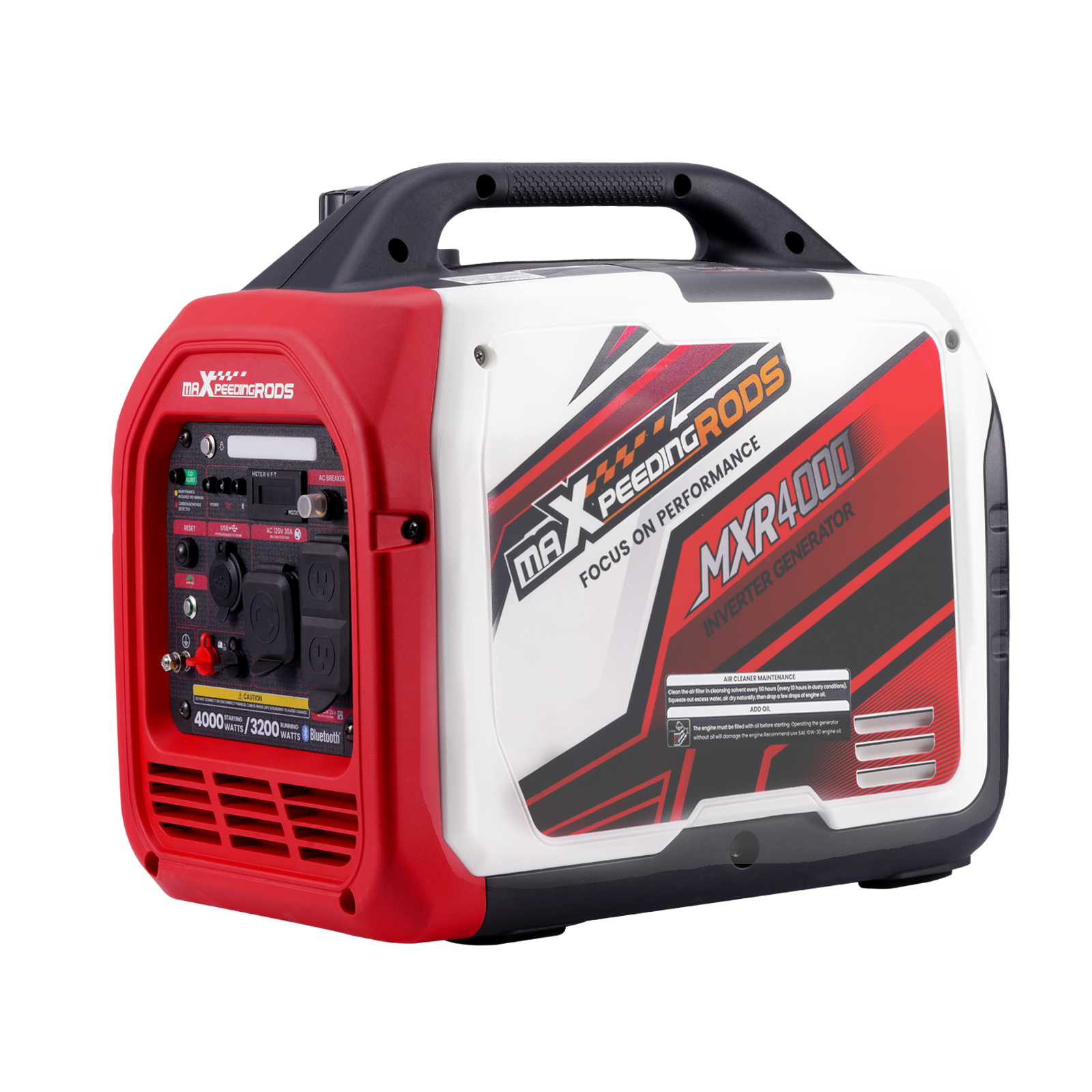 4000W Inverter Generator Portable Gas for Home Camping EV-Charging w/ Bluetooth