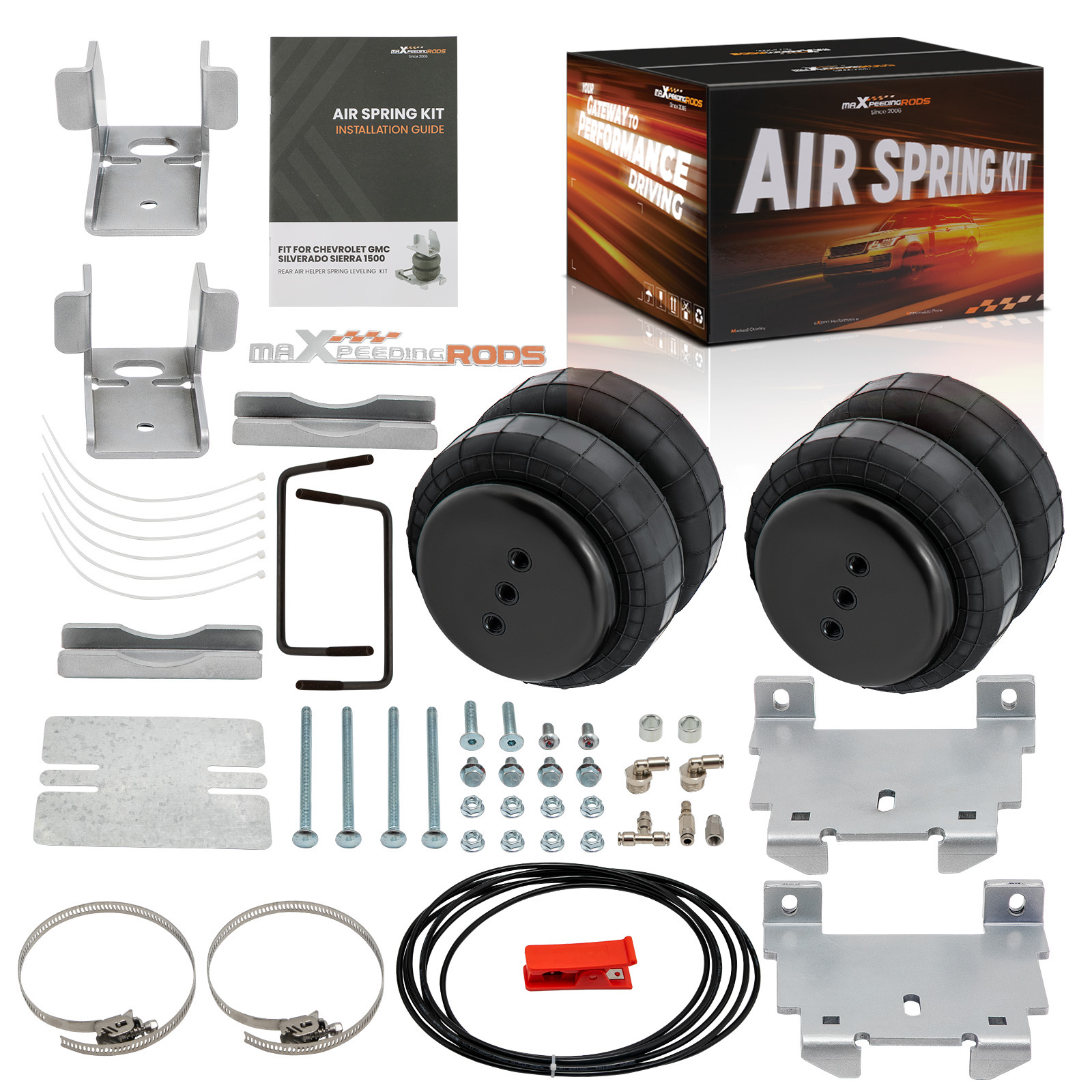 Air Spring Suspension Kit For Chevrolet Silverado GMC Sierra 1500 2007-2018
