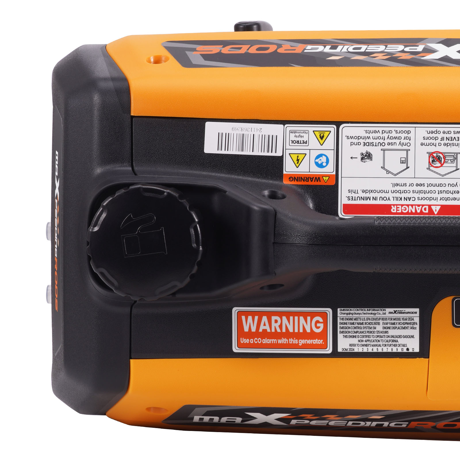 Portable Inverter Generator 3800W 58dB Eco Mode For  Camping & Emergency Power