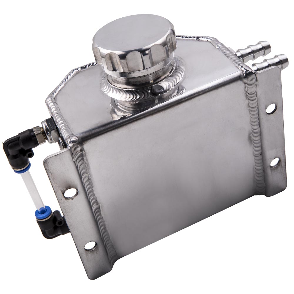 1 litre Aluminum Radiator Coolant Overflow Bottle Reservoir Recovery Water Tank