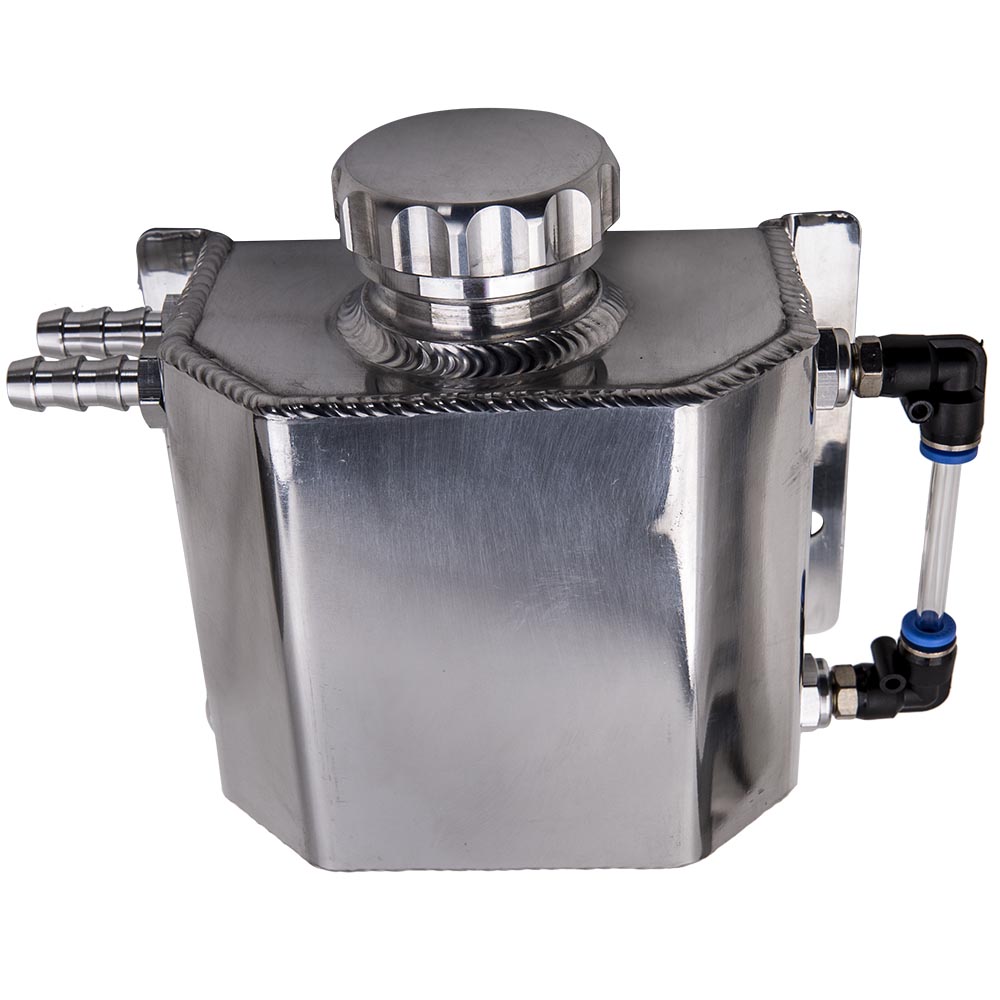 1 litre Aluminum Radiator Coolant Overflow Bottle Reservoir Recovery Water Tank