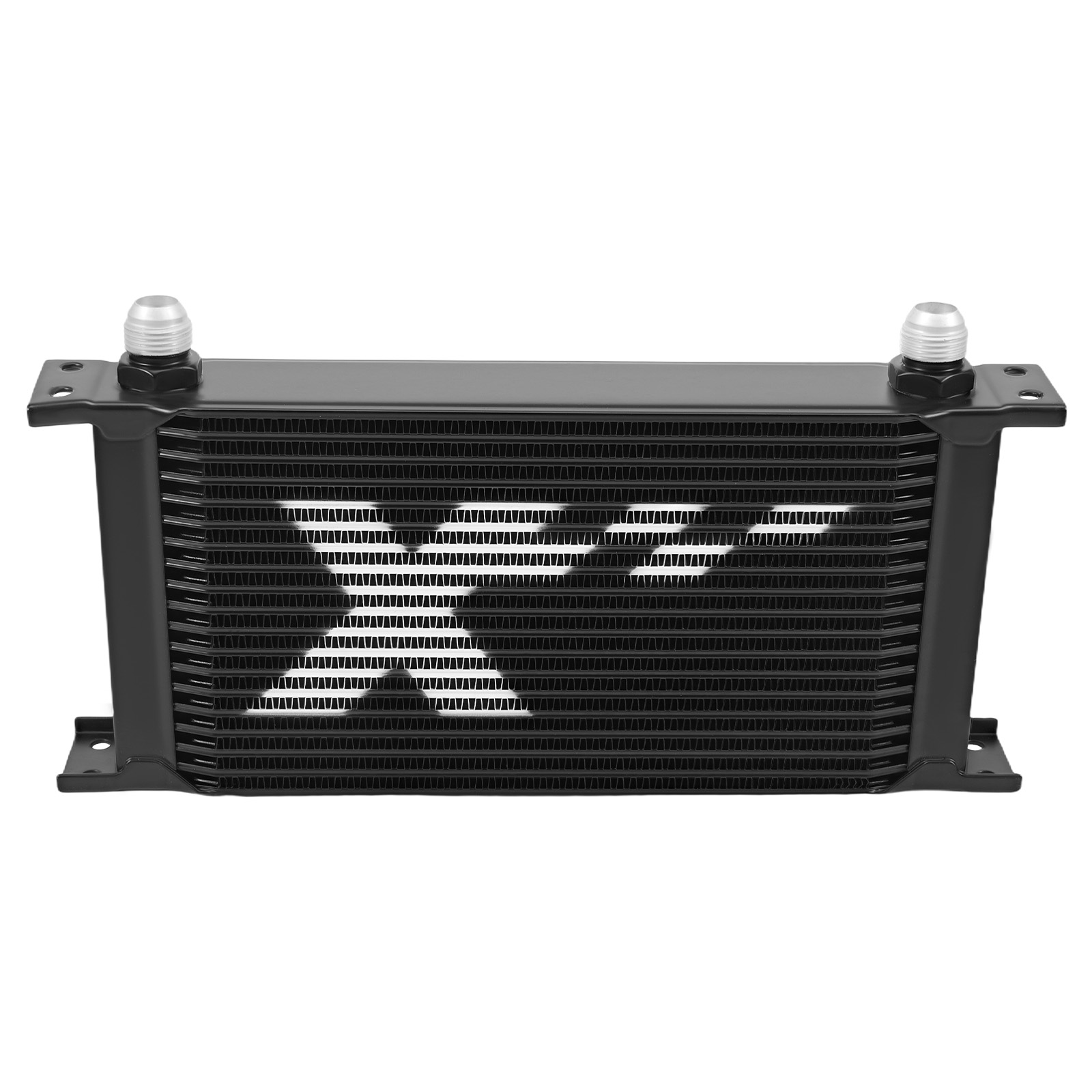 19 Row Engine Oil Cooler Universal AN10 Kit Transmission Black Mount System