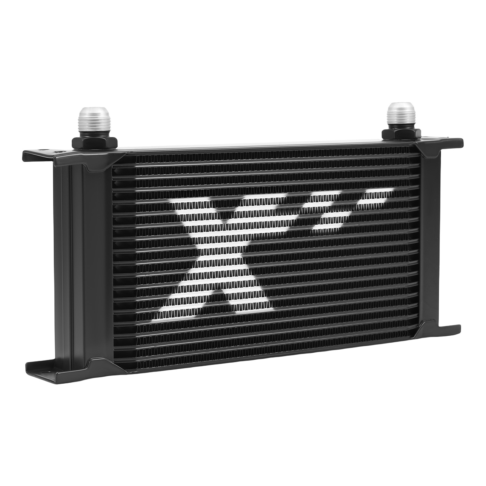 19 Row Engine Oil Cooler Universal AN10 Kit Transmission Black Mount System