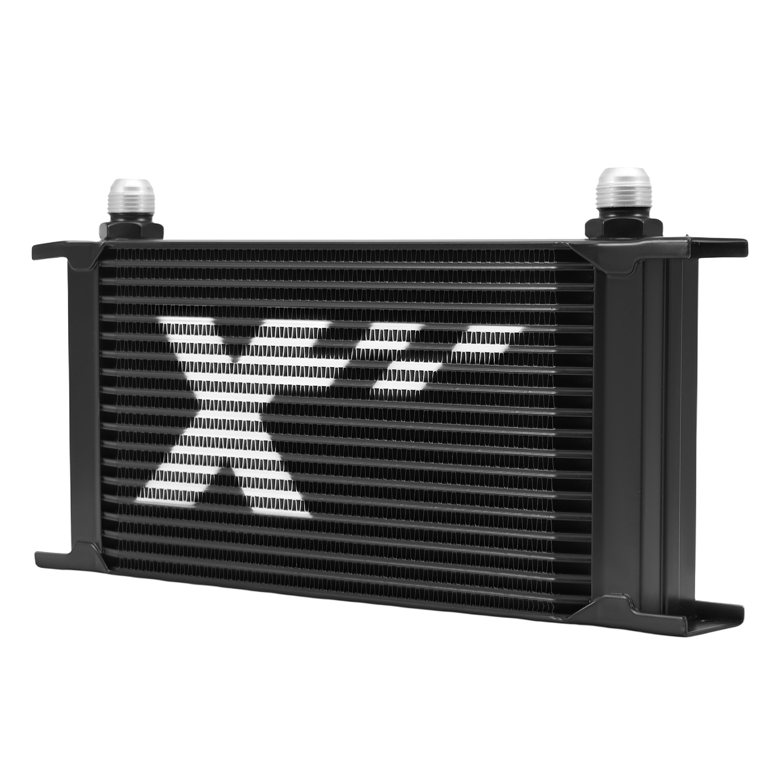 19 Row Engine Oil Cooler Universal AN10 Kit Transmission Black Mount System