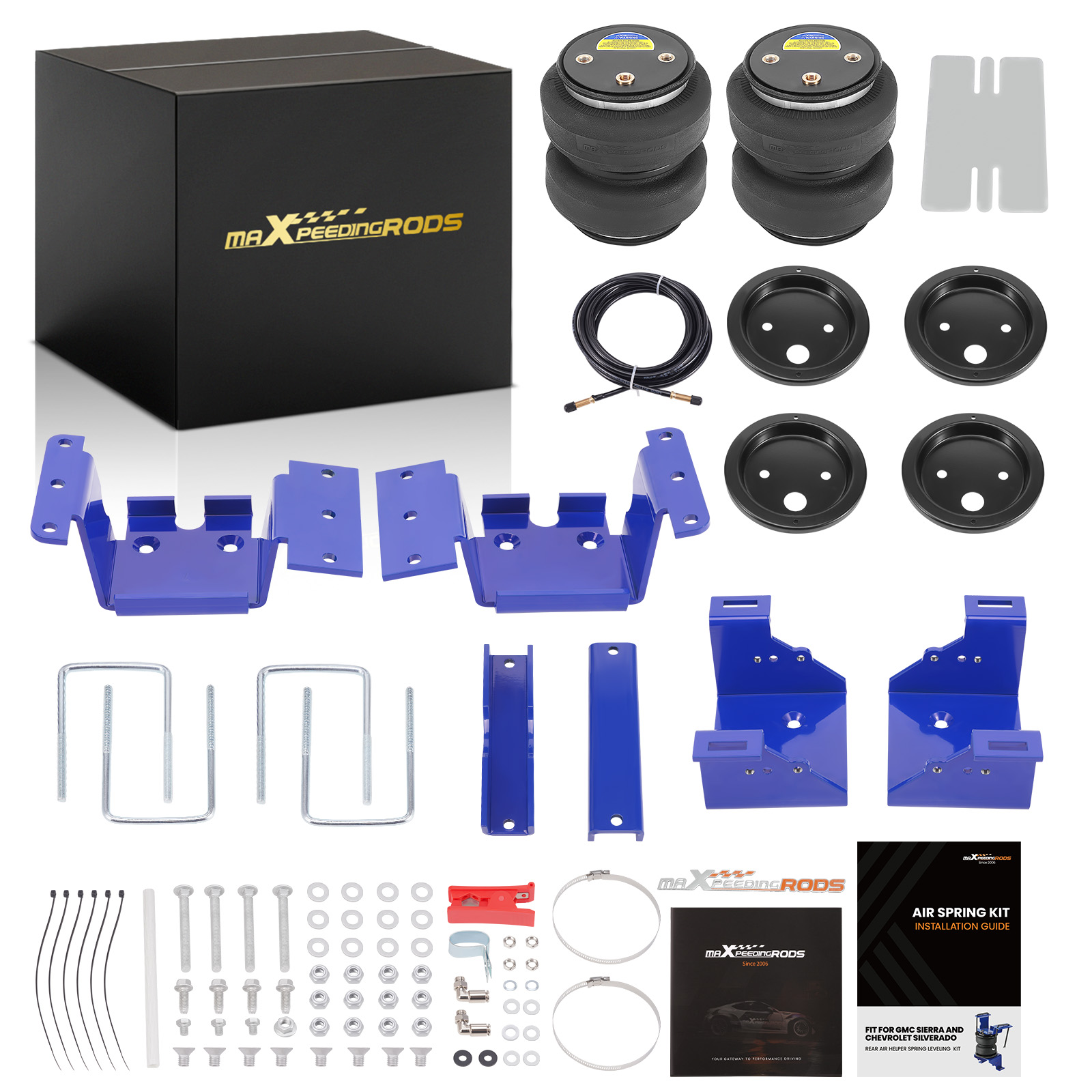Load Air Assist Sping Bag Kit For Chevrolet Silverado GMC Sierra 2500HD 11-19