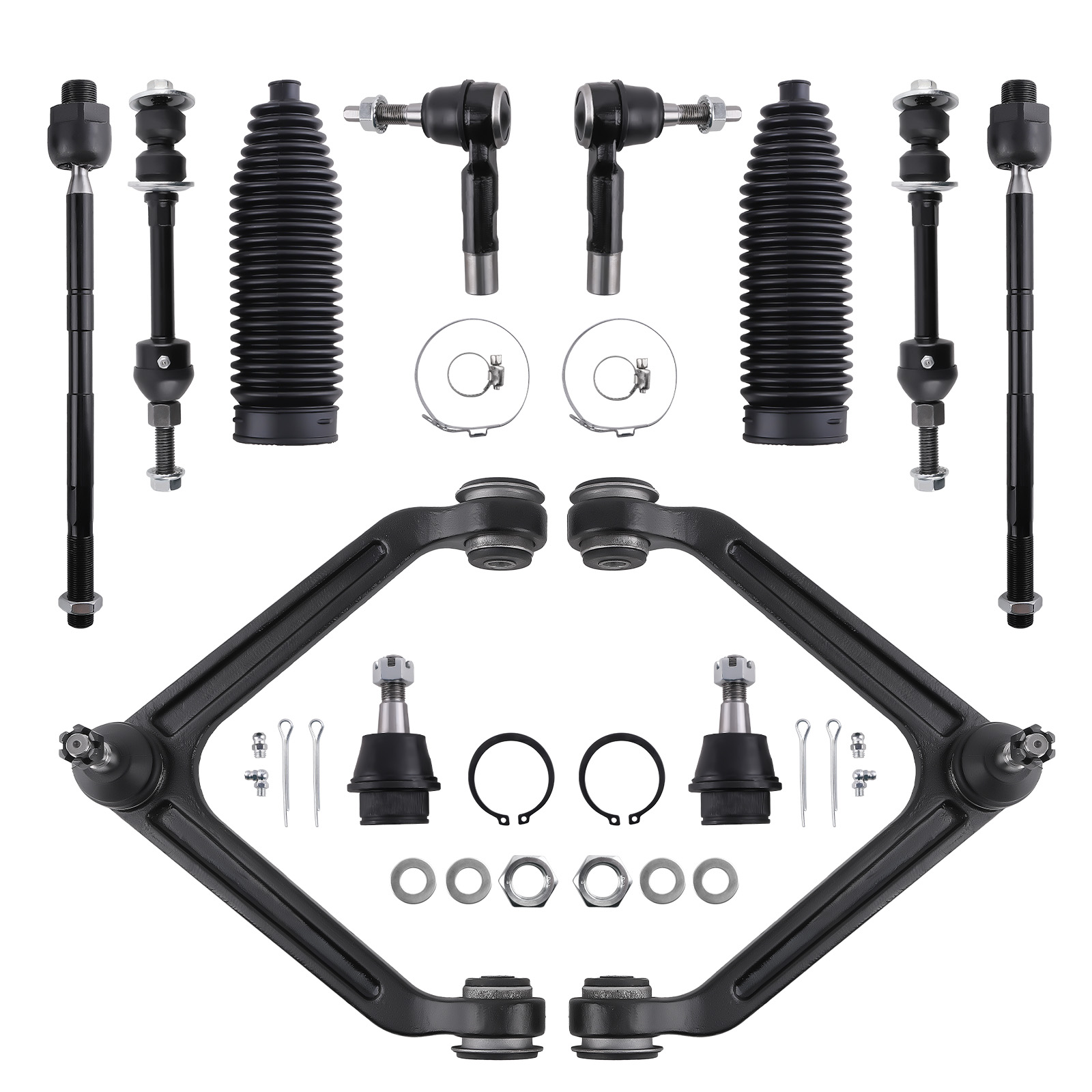 12x Front Steering Kit Control Arms Ball Joints for Dodge Ram 1500 RWD 2002-2005