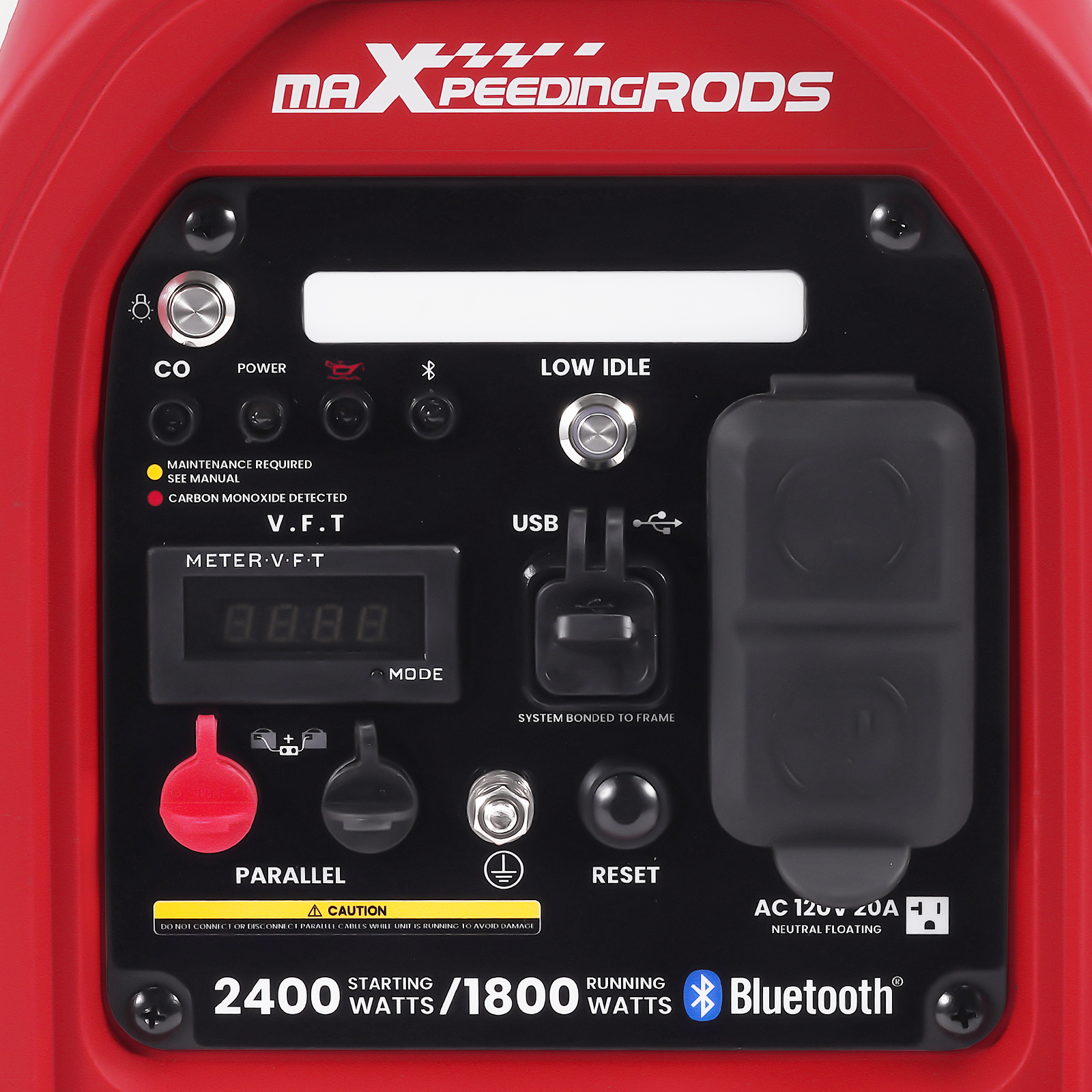 Portable Generator 2400W with CO Auto Shutdown Lightweight 15kg for RV Trip