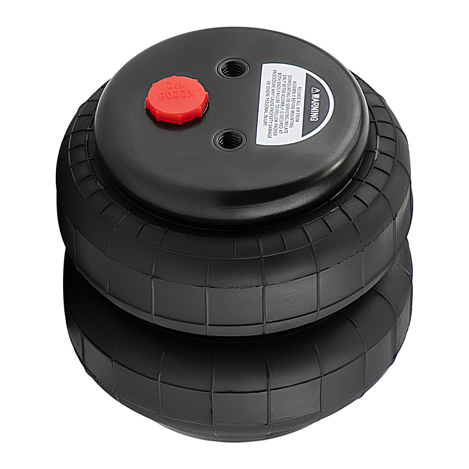 2x Air Ride Suspension Air Spring Bag Double Bellows Single 1/2npt port