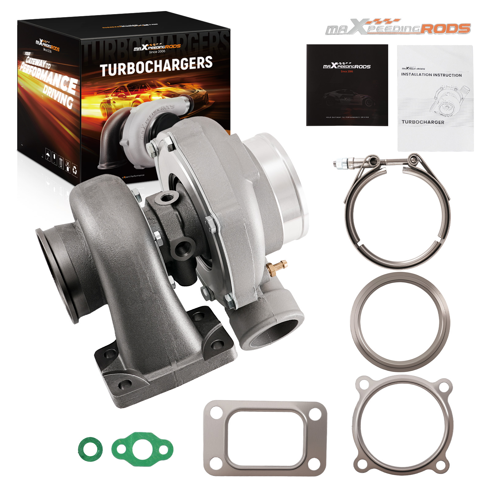 Billet T3 GT3582 GT35 A/R .70 A/R .63 Compressor Turbine Turbocharger V-Band