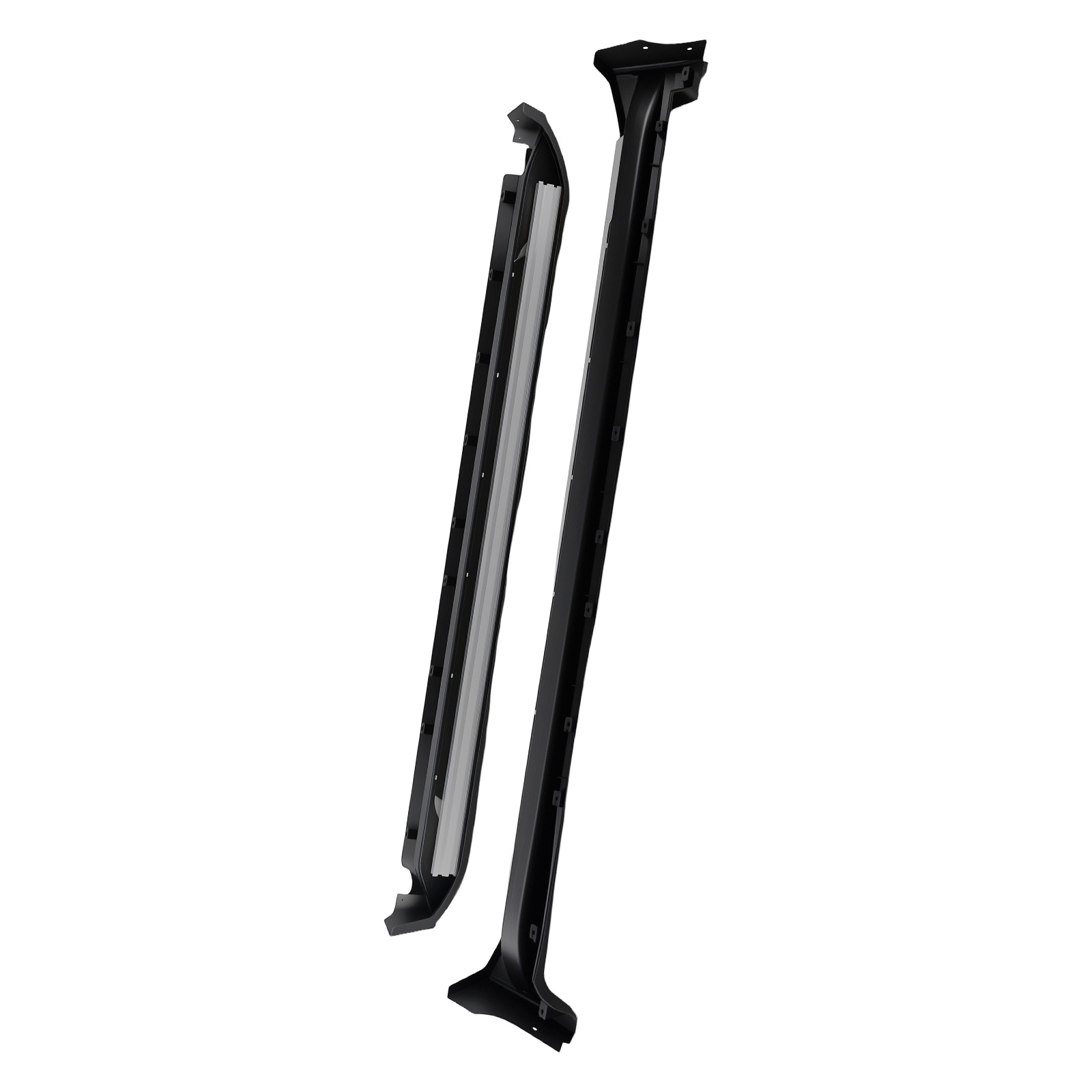 Aluminium Side Running Boards for Nissan X-Trail T32 14-20 Black Non-Slip Pair
