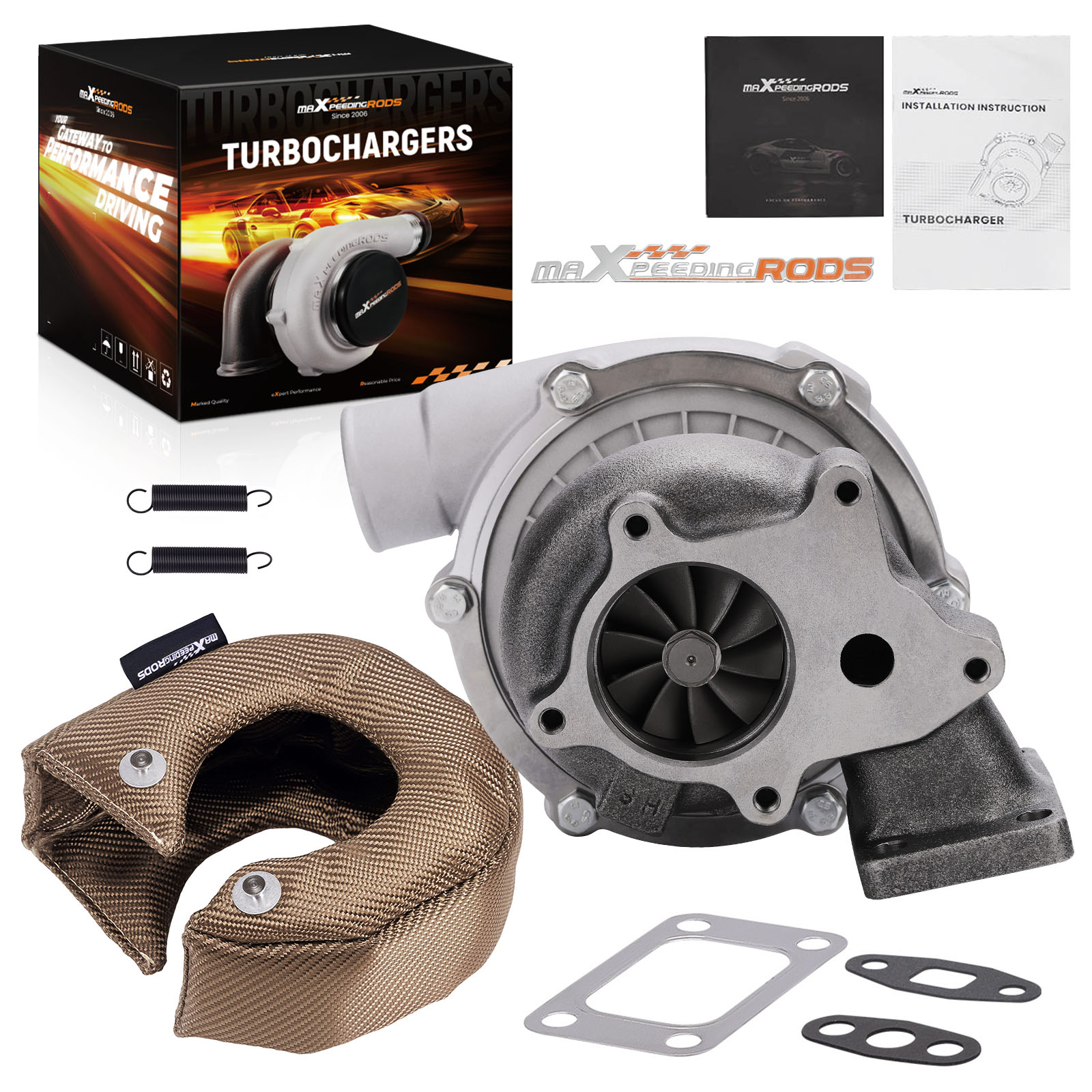 Turbo Blanket T04E Turbine.57 A/R oil Cold T3 Flange Turbocharger 1.5L to 2.5L