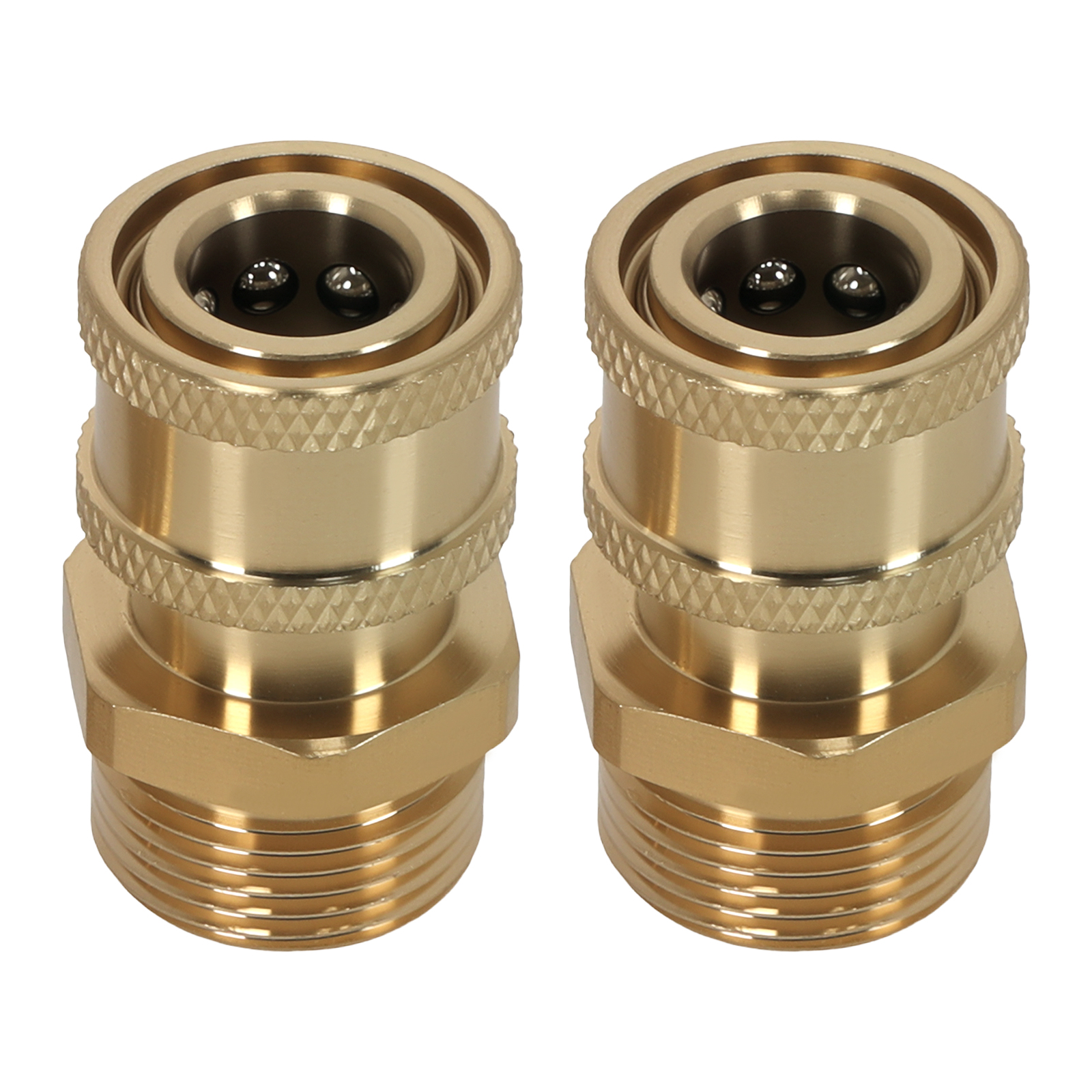 Brass Pressure Washer M22 to 1/4'' Quick Connect Adapter 5000 PSI 4PCS