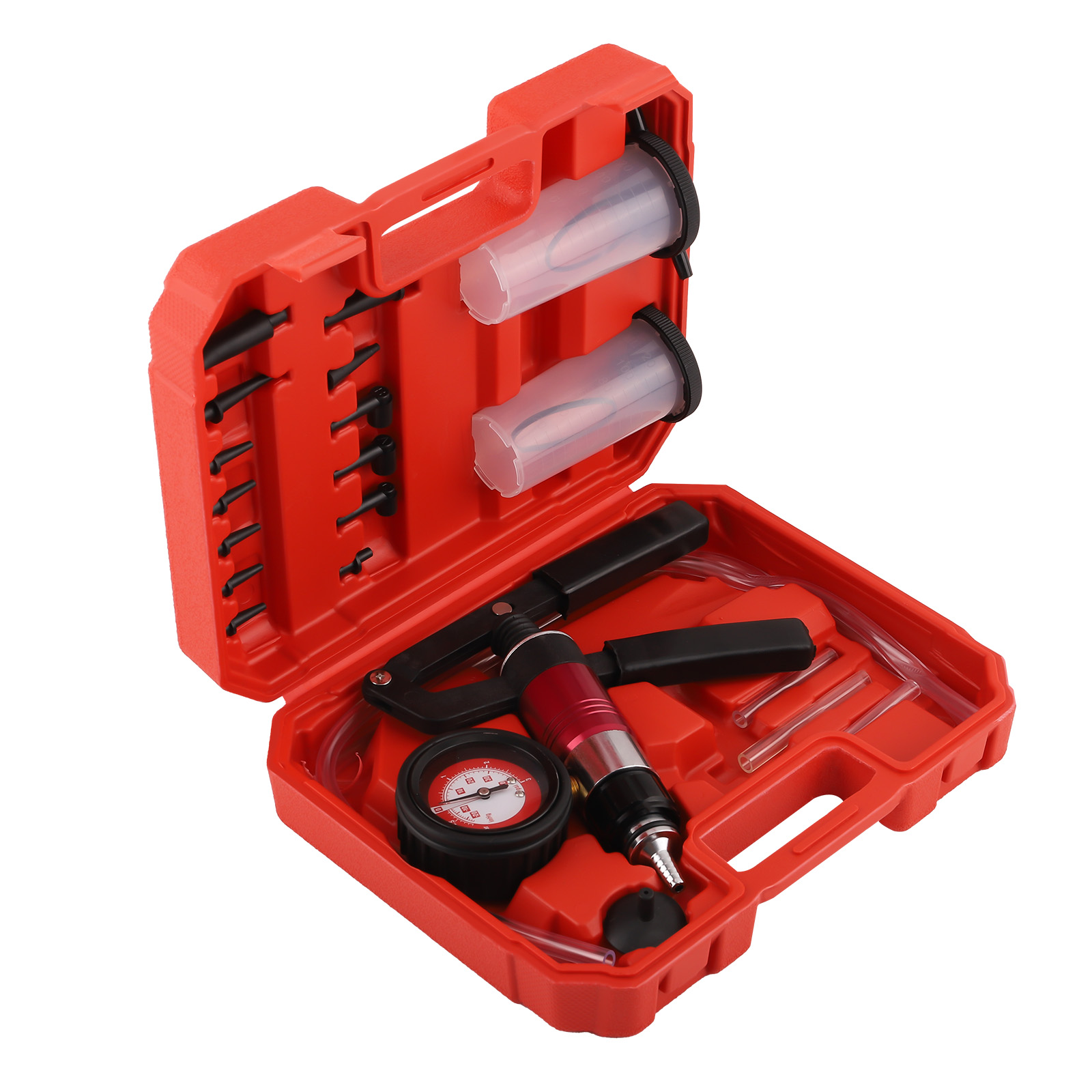 Hand Held Vacuum Pressure Pump Tester Brake Fluid Bleeder Bleeding Adaptors Tool