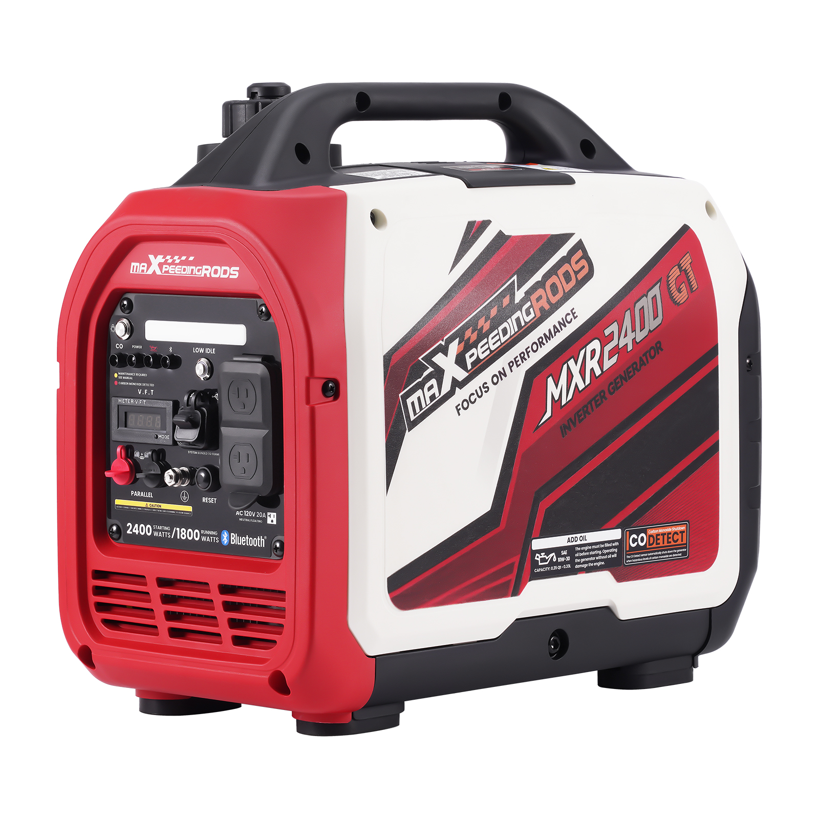 Portable Generator 2400W with CO Auto Shutdown Lightweight 15kg for RV Trip