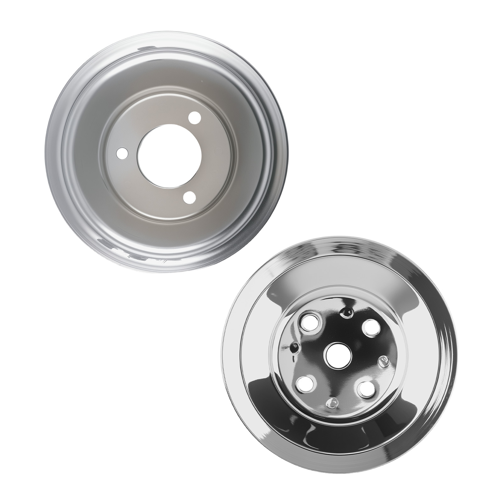 BBC Chrome Steering Pulley for Chevy 396 427 454 Crankshaft Water Pump Kit