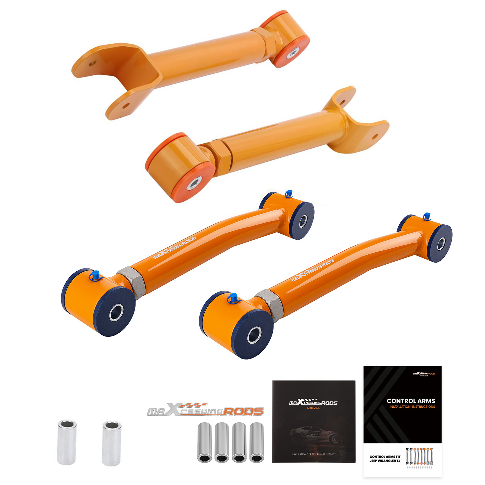 Front Adjustable Control Arms For 97-06 Jeep Wrangler TJ 1984-2001 Cherokee XJ