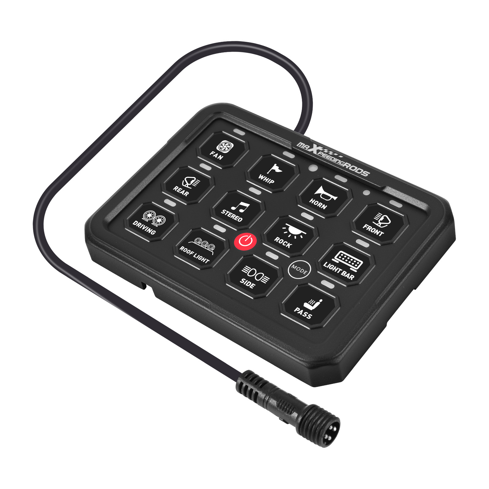 RGB Control Panel 12 Gang For Universal Off-road UTV ATV Touch Switch Aluminum