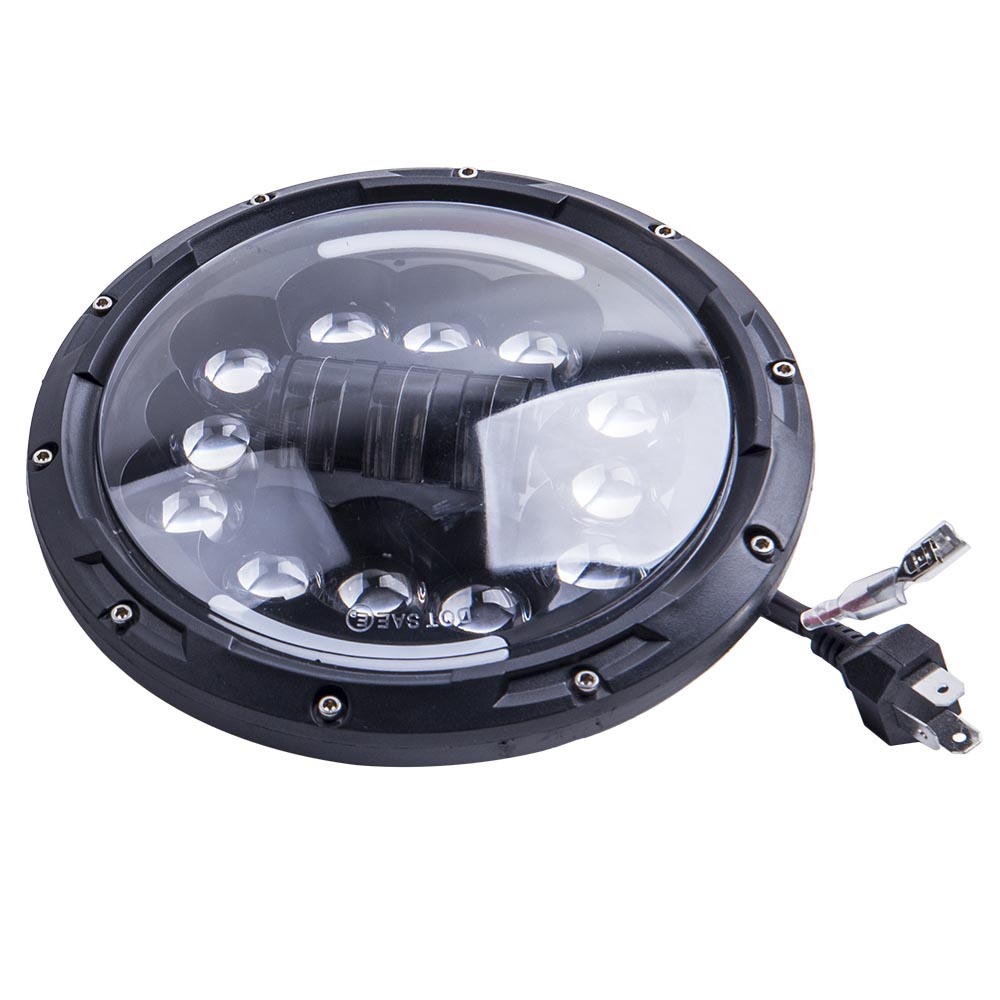 7 Inch Round LED Headlight Headlamp Fits For Jeep Wrangler JK LJ TJ 1997-2016