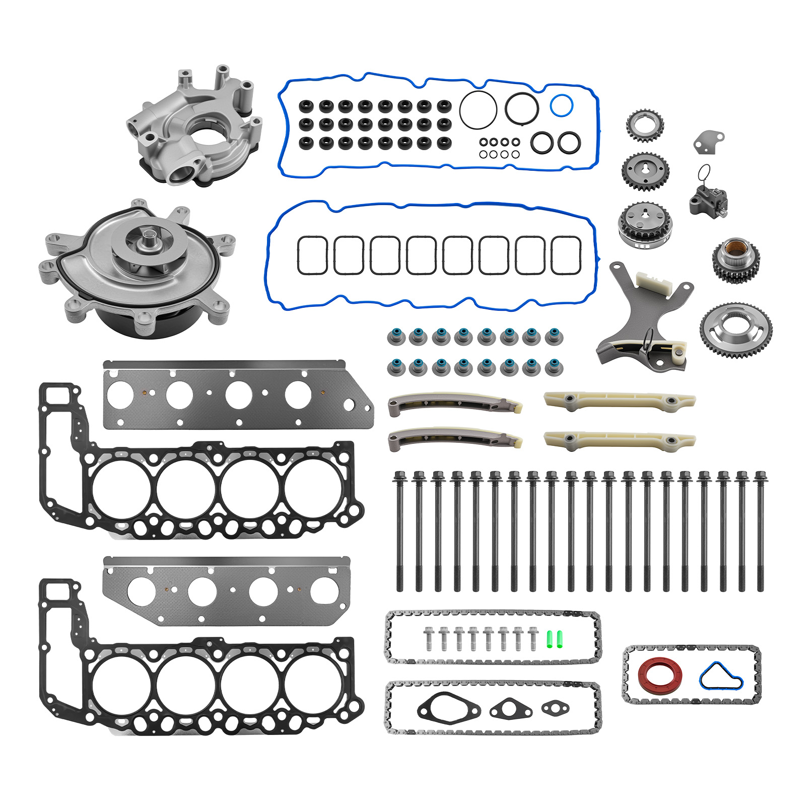 Head Gasket & Timing Chain Kit w/ Sprockets for Dodge Dakota 4.7L V8 2008-2010