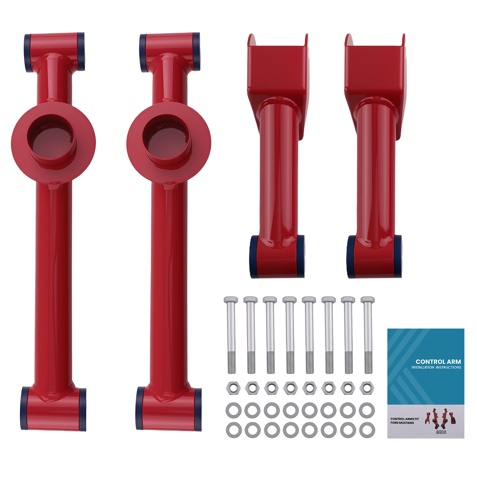 Upper Lower Rear Tubular Control Arms w/ bushing Fit For Ford Mustang 1979-2004