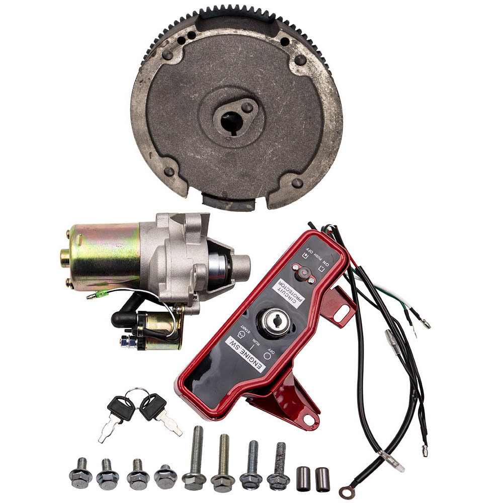Electric Start Conversion Kit For Honda Gx160 Gx200 65hp Starter Motor