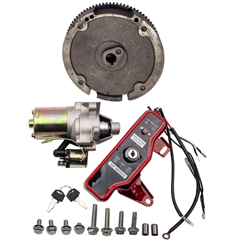 Electric Start Conversion Kit For Honda GX160 GX200 6.5HP Starter Motor