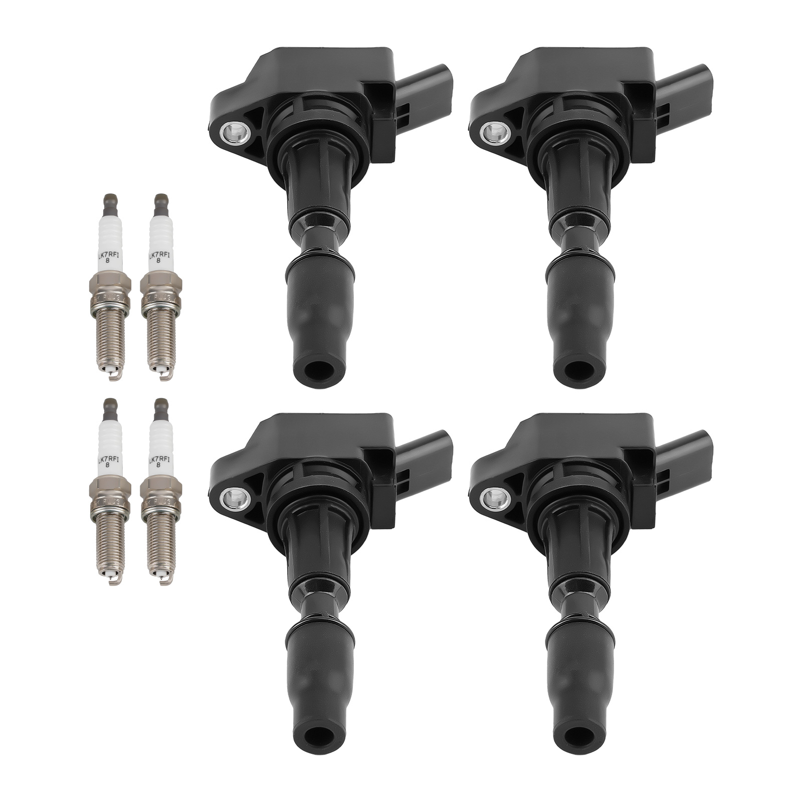 4X Ignition Coil + 4X Spark Plugs Set For Kia Optima L4 2.4L 16-20 Hyundai UF764