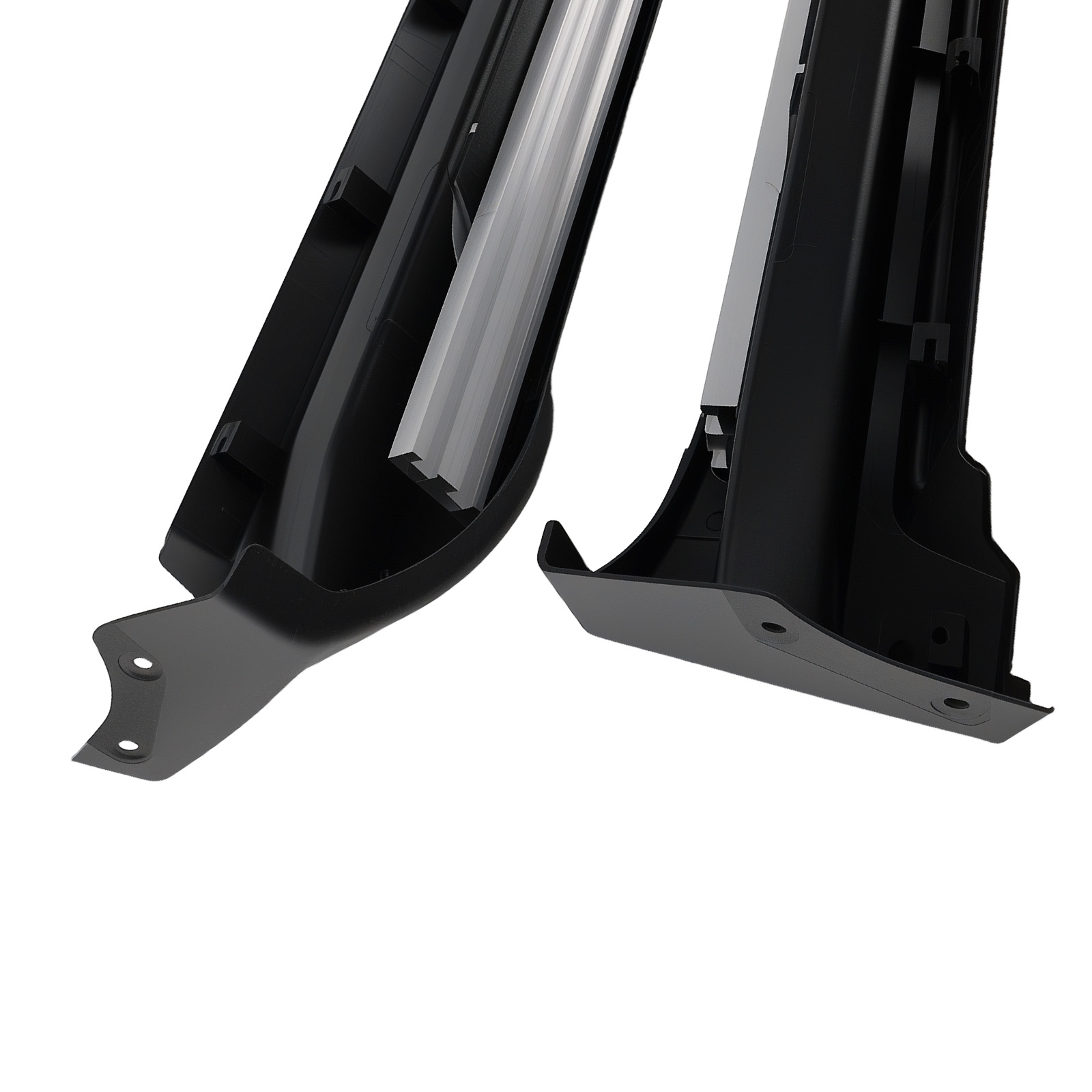 Aluminium Side Running Boards for Nissan X-Trail T32 14-20 Black Non-Slip Pair