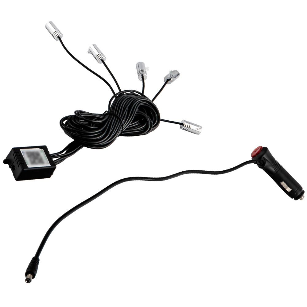 6M Car Interior Strip Light RGB w/Cigarette Fiber Optic Neon For iOS and Android