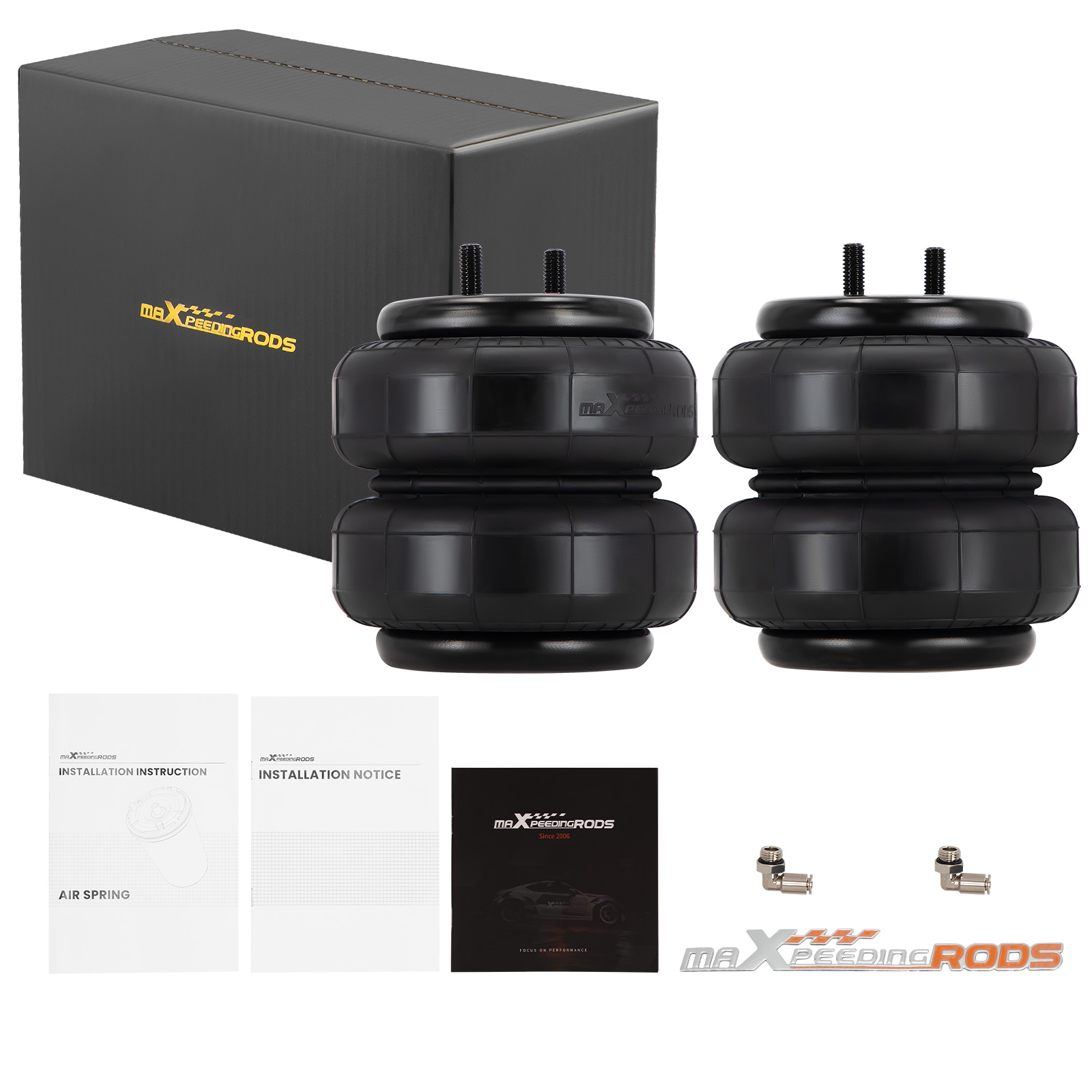 2X 2500 LBS Universal Air Suspension Sping Bag for Truck Van Motorhome Caravan