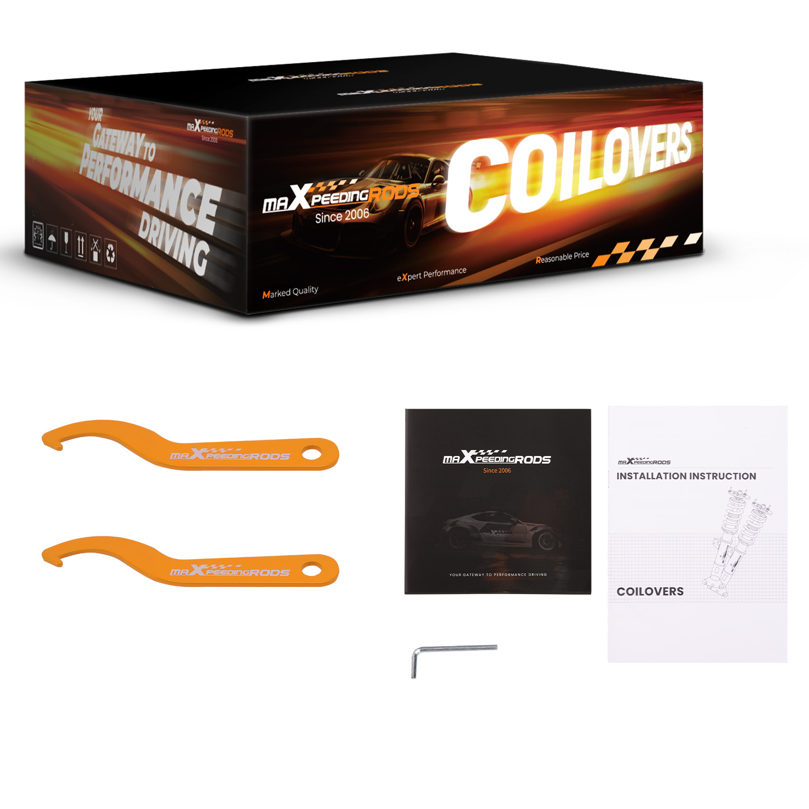 24 Ways Damper Coilovers For Honda Civic Hatchback Sport & Touring 52mm 2016+