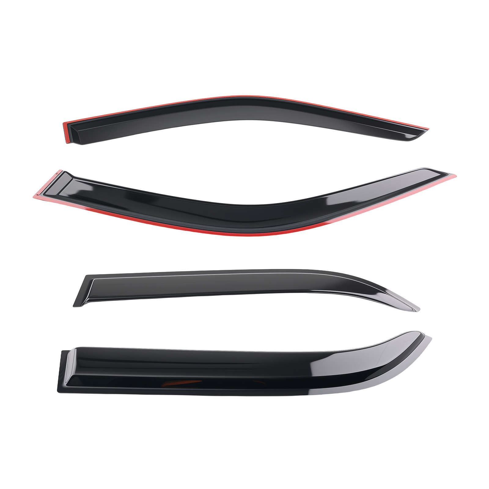 4pcs Window Rain Guards Set for Toyota Corolla 4Dr 1998-2002 Black  Mount