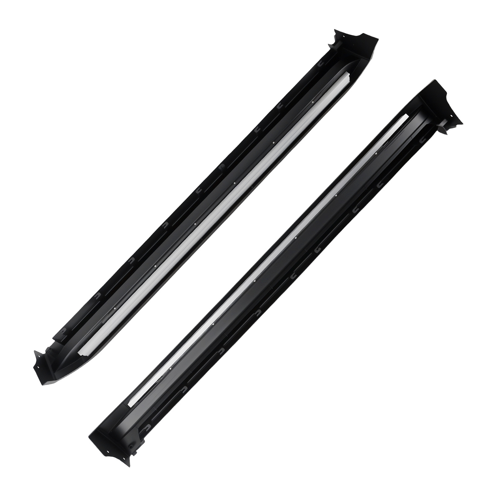 Aluminium Side Running Boards for Nissan X-Trail T32 14-20 Black Non-Slip Pair
