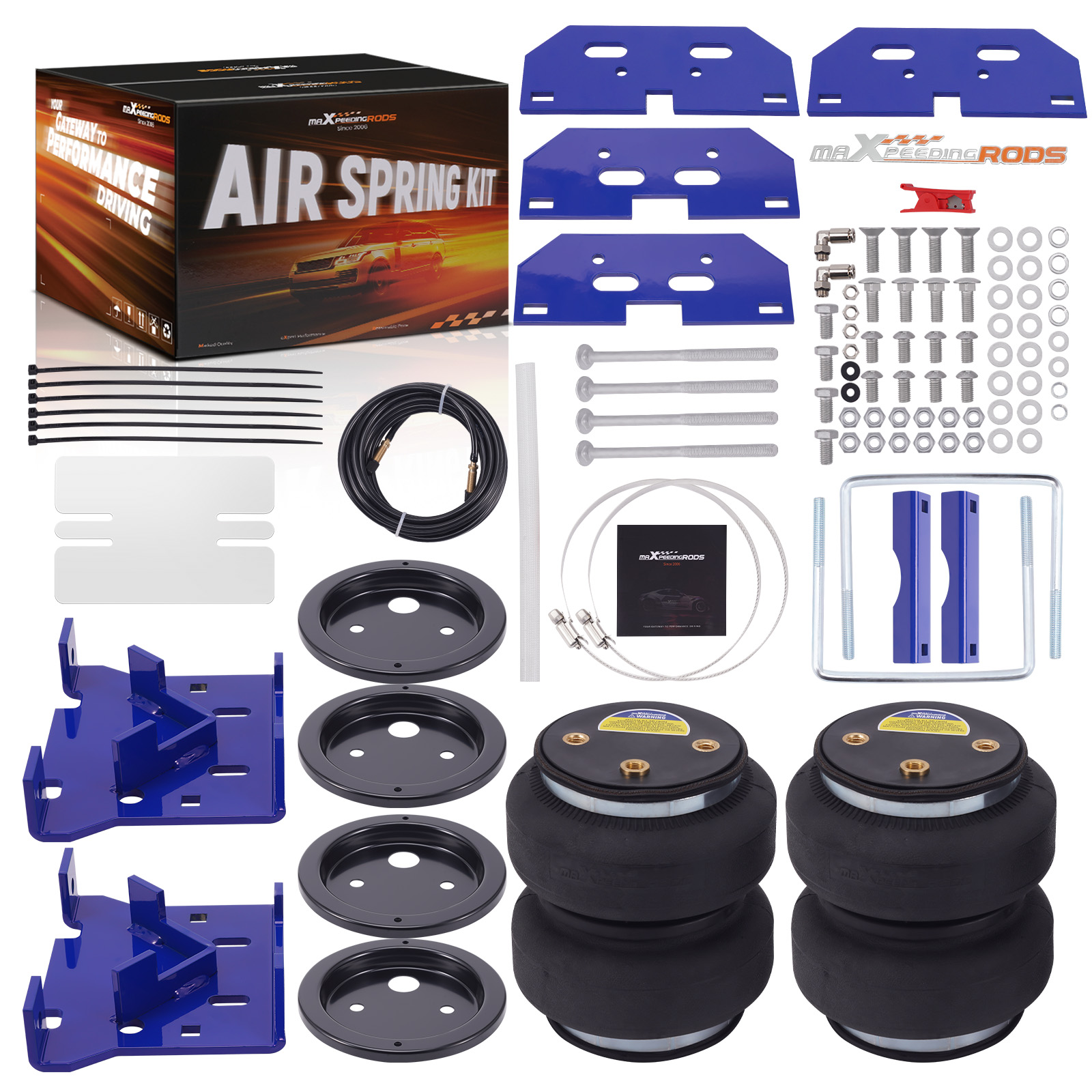 Air Leaf Sping Bag Helper Suspension Kit For For Dodge RAM 2500 4WD 2011-2013