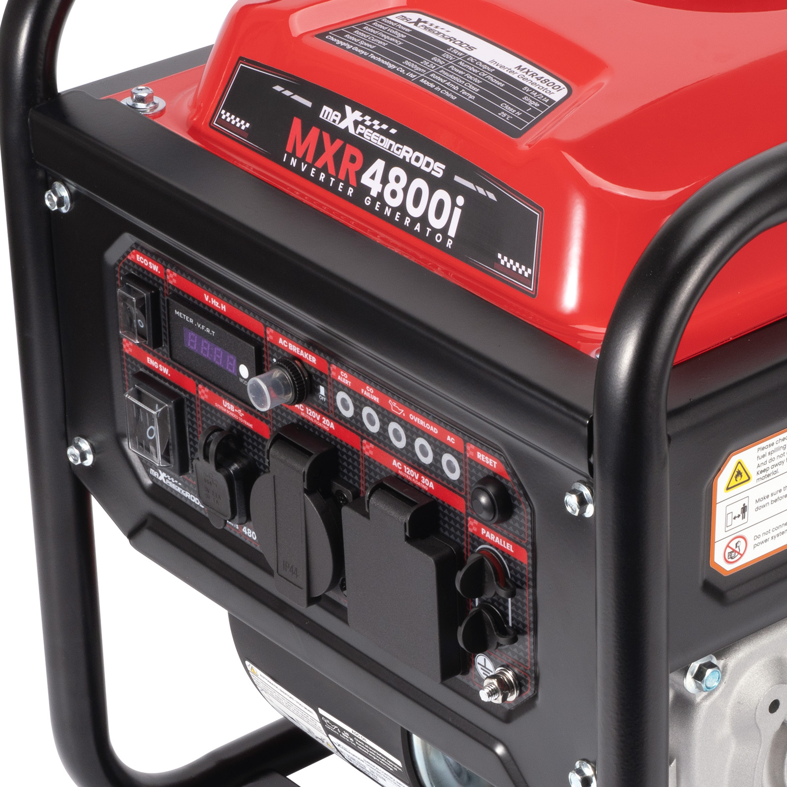 Gas Powered Generator 4800W Peak Digital Inverter Pure Sine Wave USB Outlets