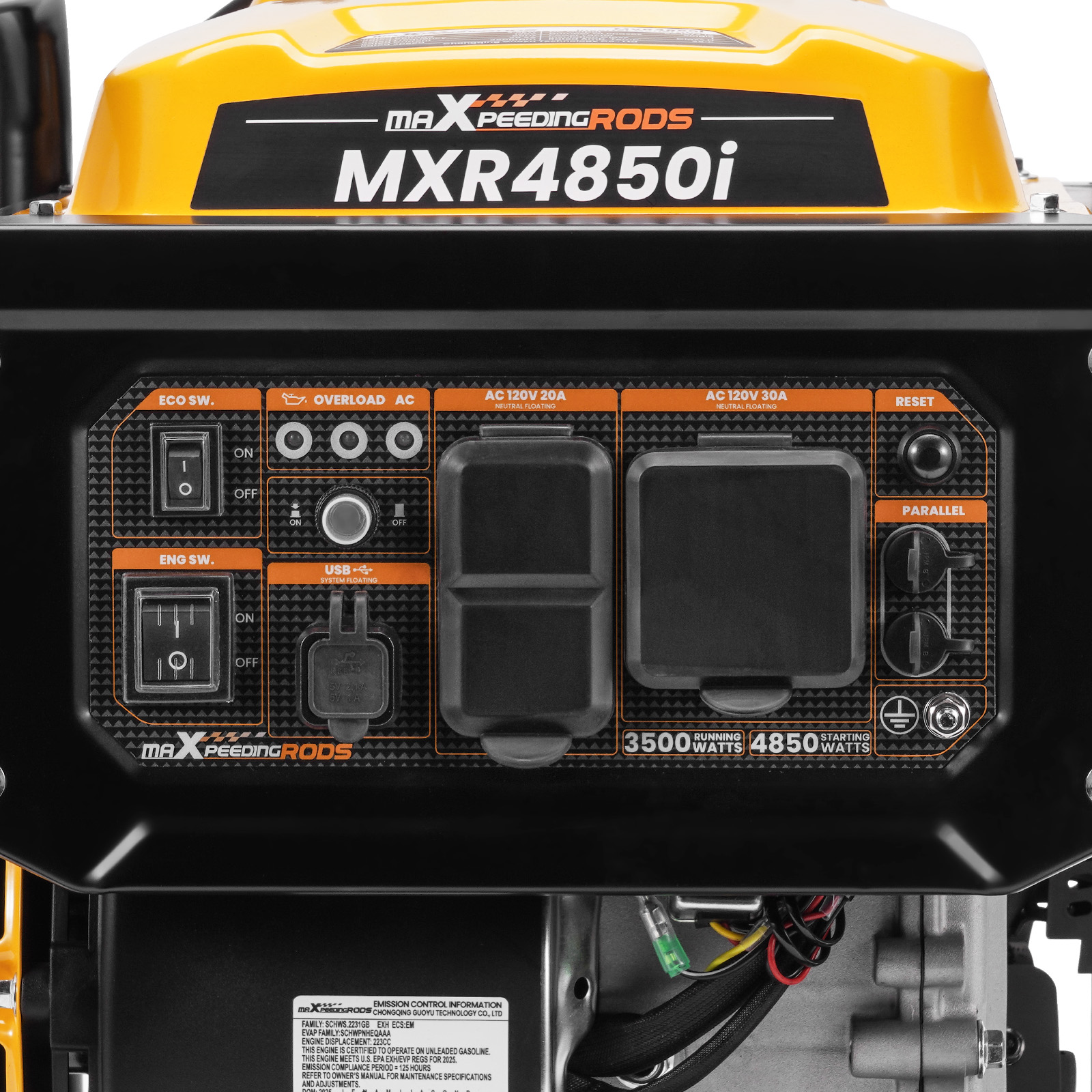 4850 Watt  Inverter Generator Gas Powered Equipment for RV Travel Home Backup