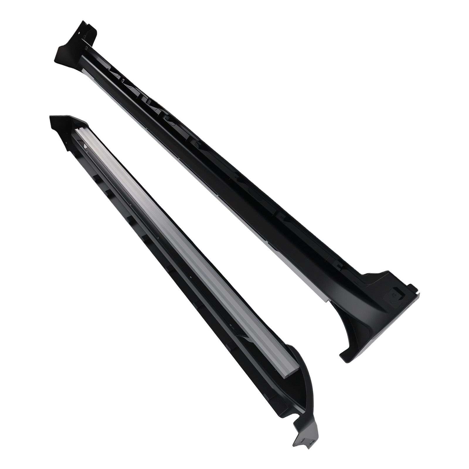 Aluminium Side Running Boards for Nissan X-Trail T32 14-20 Black Non-Slip Pair