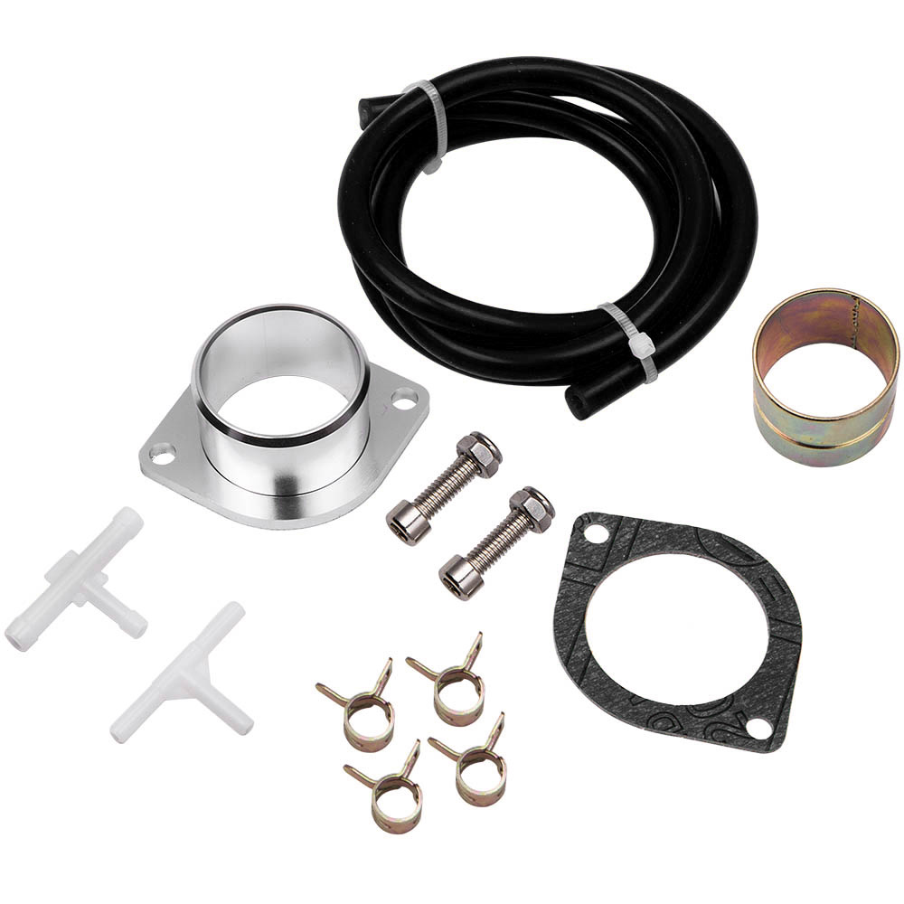 4PCS Universal GT45 Turbocharger Kit + Oil Feed & Return Line + BOV