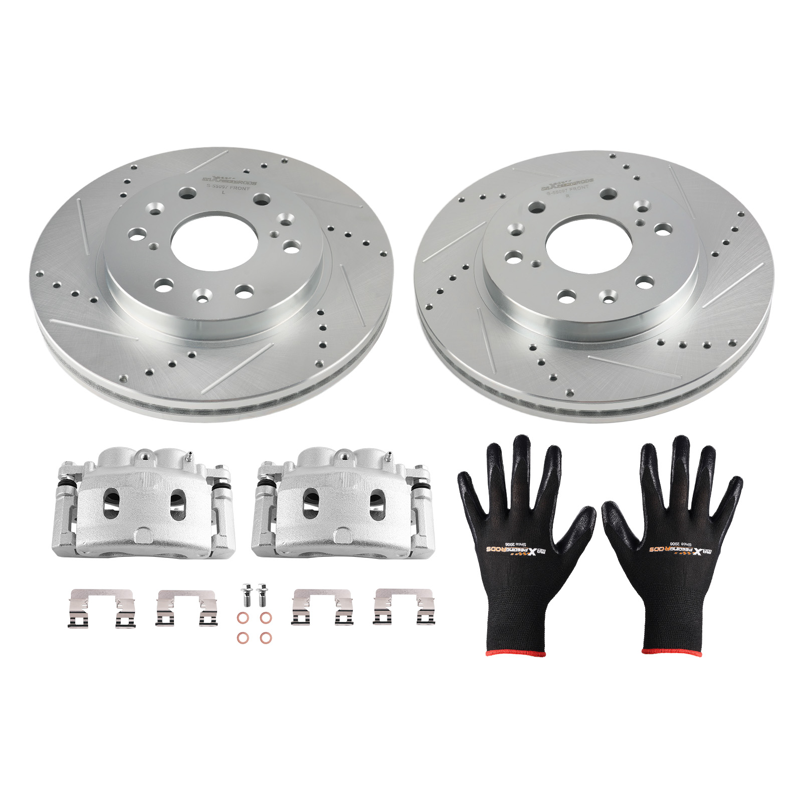 330mm Front Brake Rotors+Brake Calipers for Cadillac XTS 2013-2019 18-B4919A