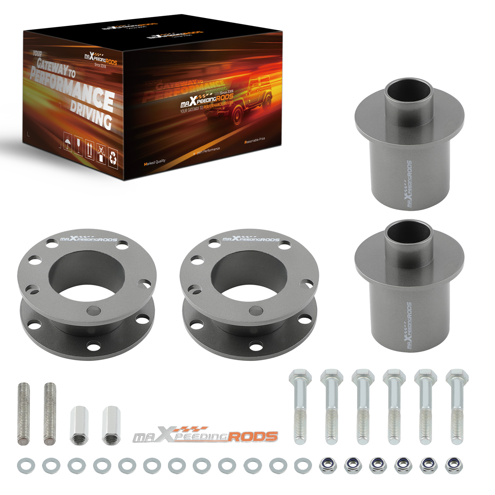 Level Lift Kit Front & Rear Strut Lift Spacers for Mercury Grand Marquis 03-2011