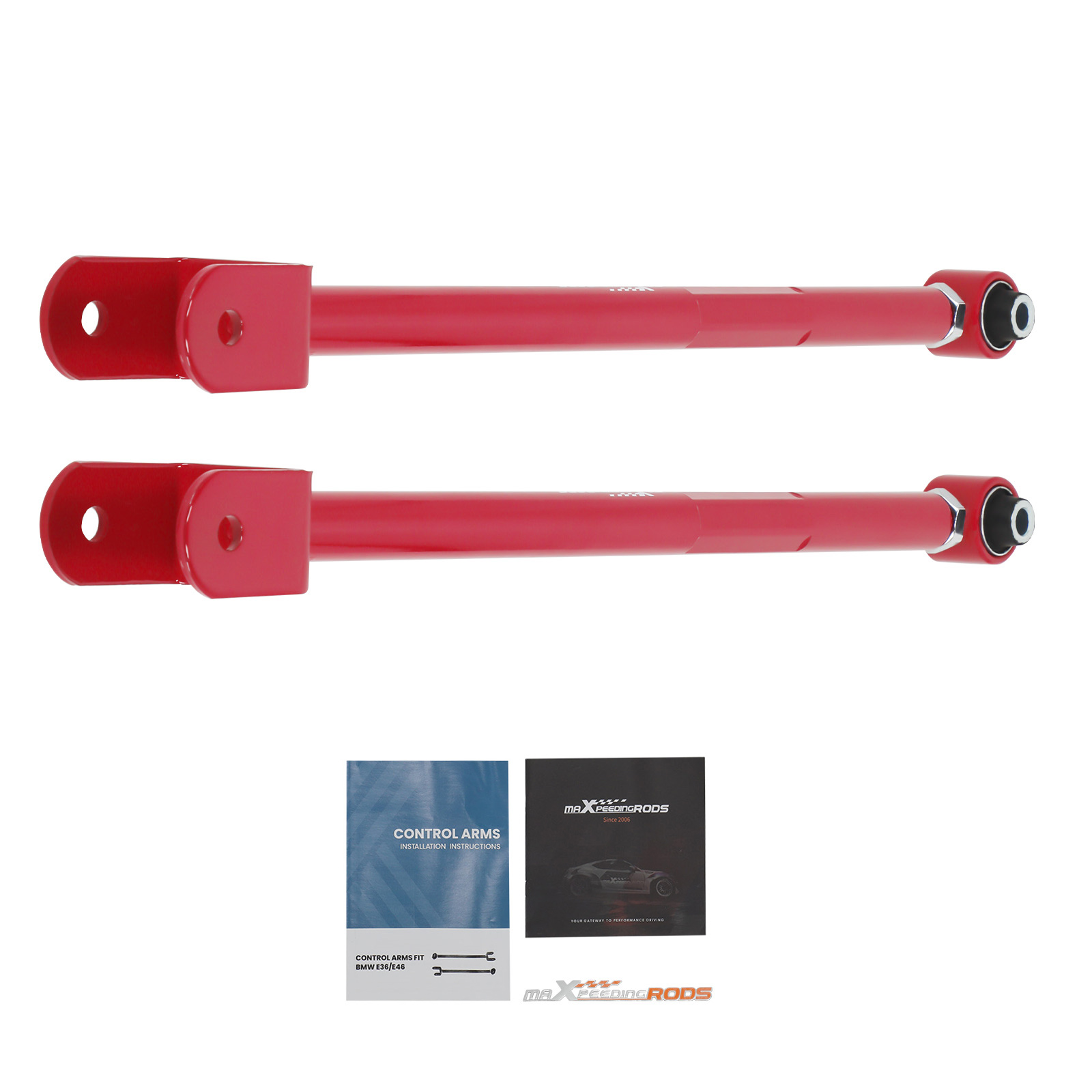 2pcs Adjustable Rear Lower Camber Arm Kit For BMW 3-Series E36 E46 318i Red