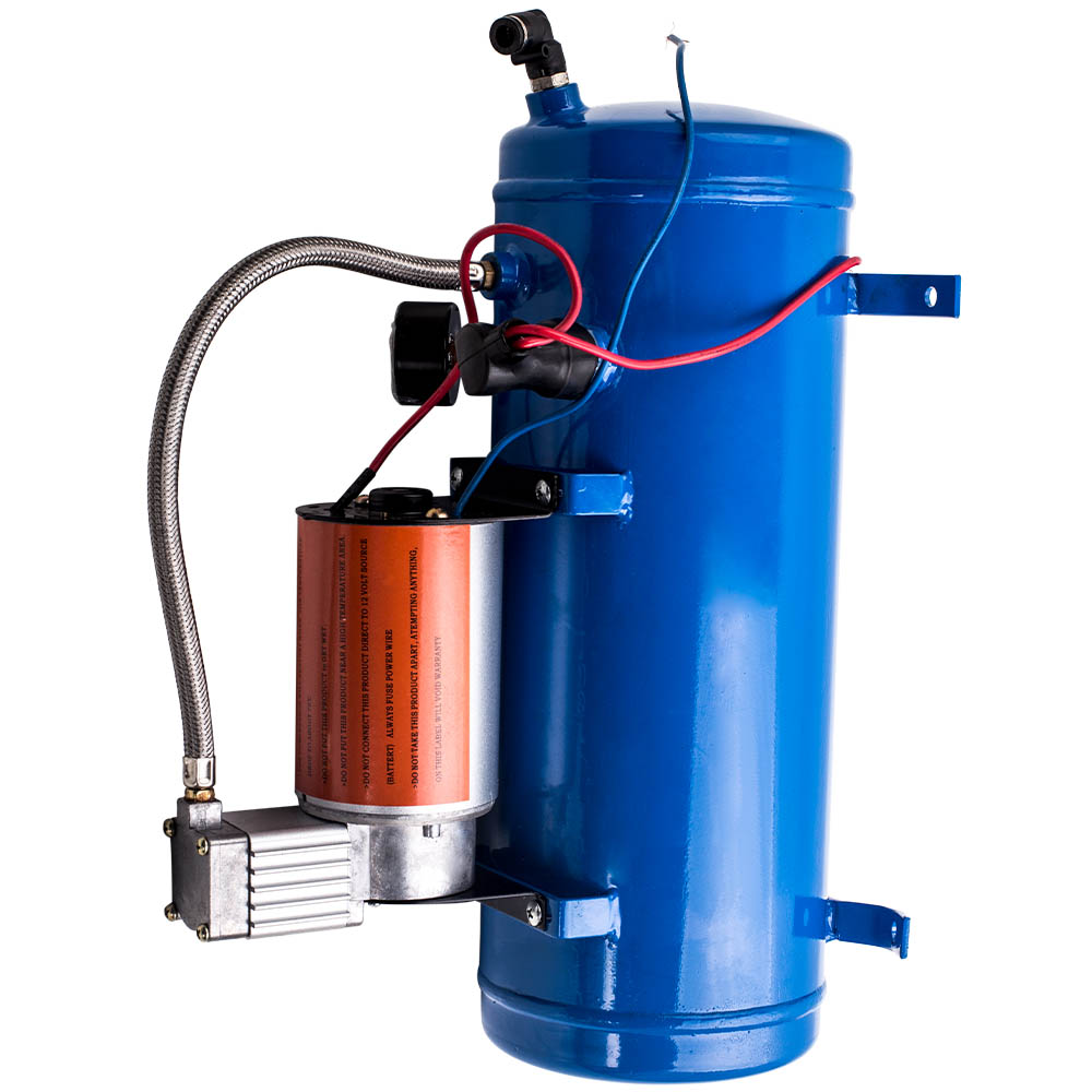 AIR COMPRESSOR WITH 6L TANK FOR TRAIN HORNS MOTORHOME TIRES DC 12V 120/