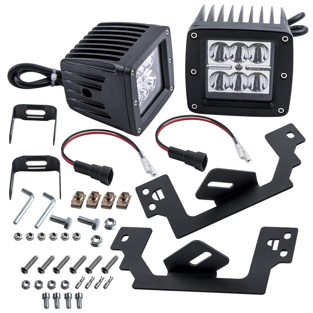 Waterproof LED Fog Light Pods For Dodge RAM 1500 2002-2008 2500 3500 6000K White