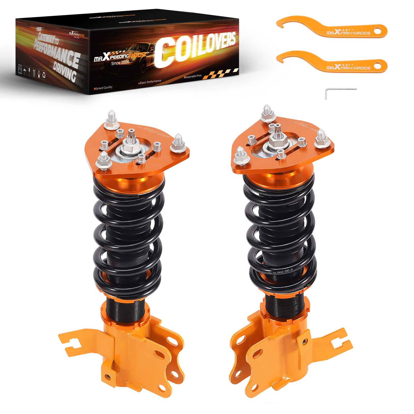 2 Piece Front Coilovers Shocks For Nissan S13 Silvia 180SX 200SX 240SX 1989-1998