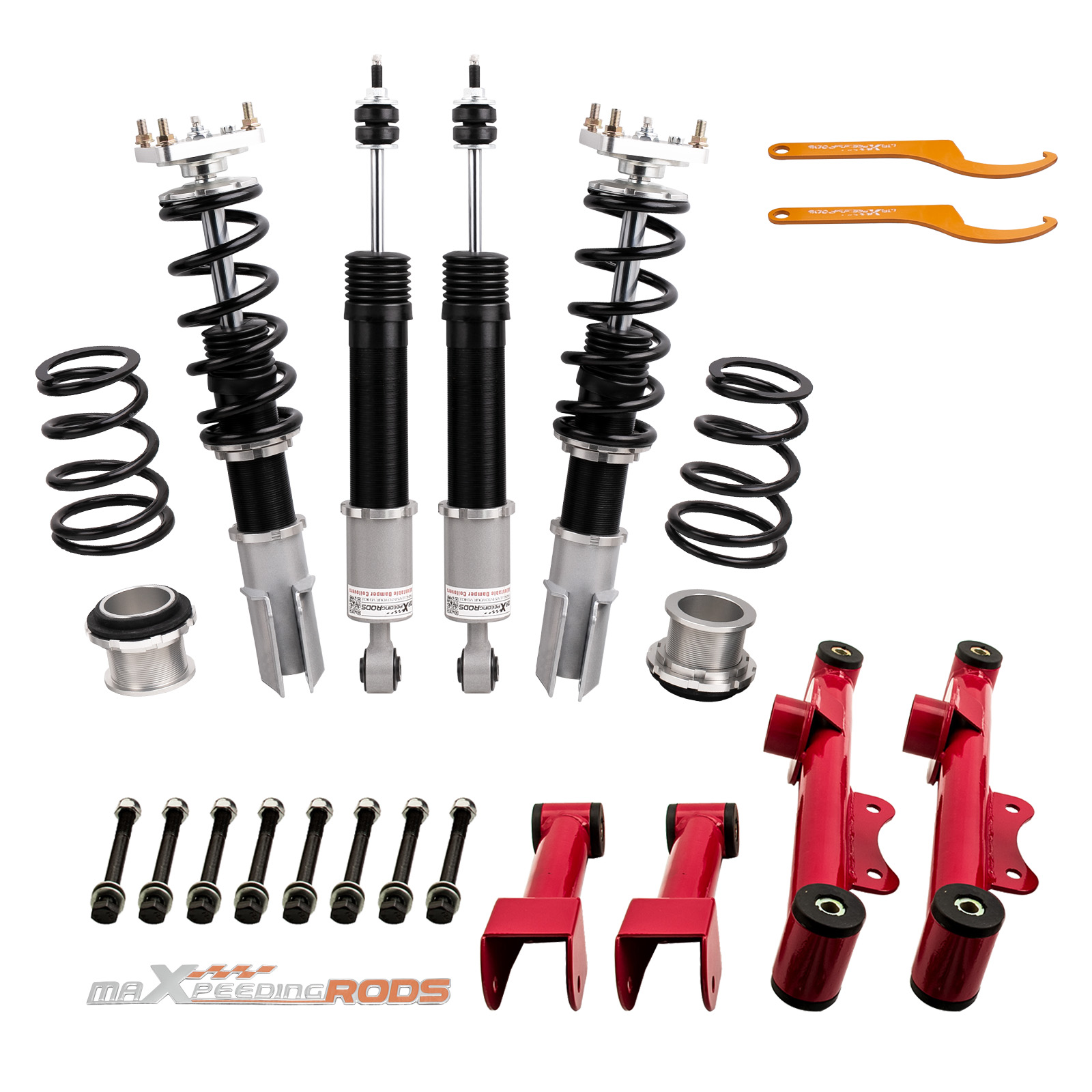 24 Ways Damping Adjustable Coilover & Control Arms For Ford Mustang 1994-2004